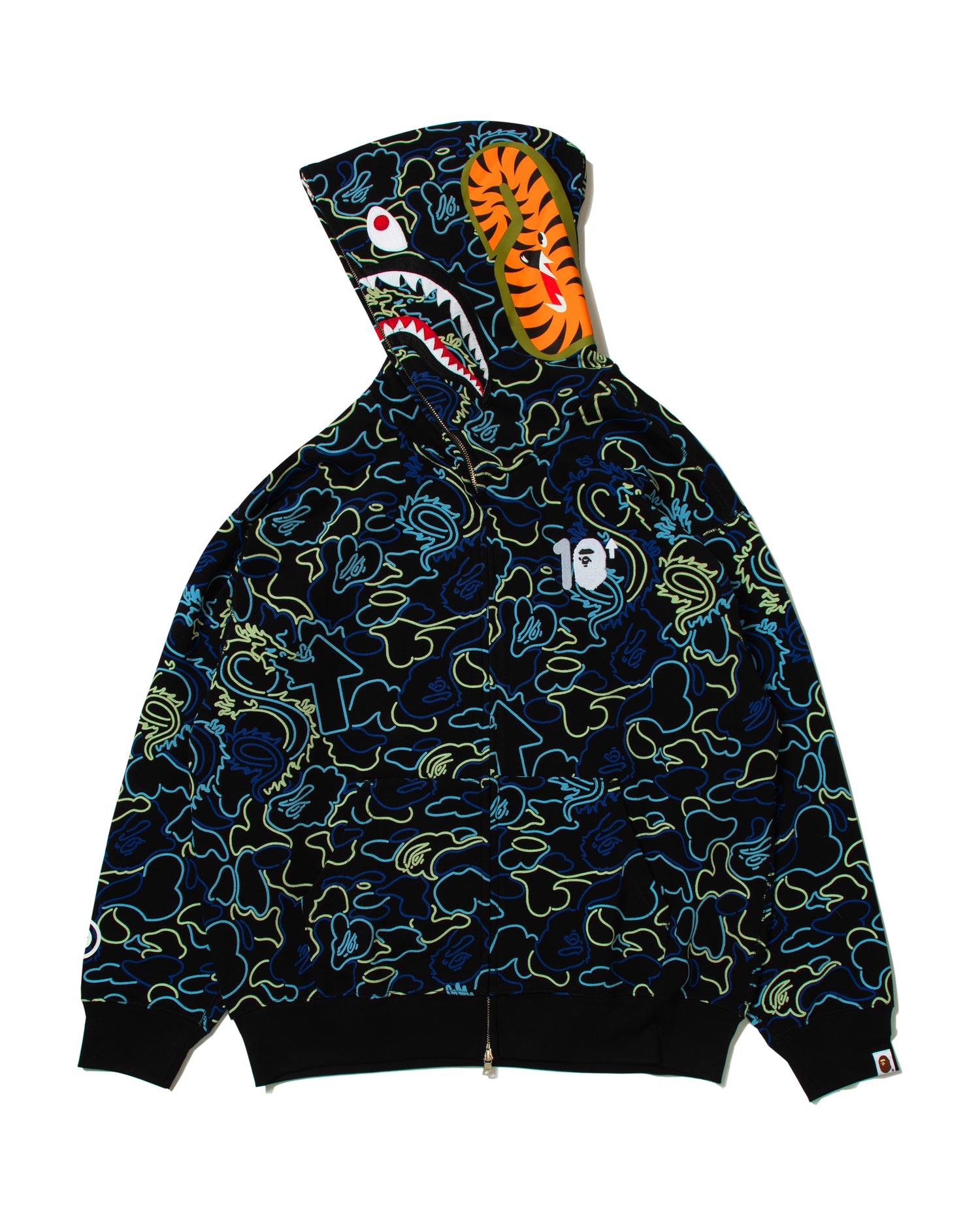 A BATHING APE® BAPE X 88rising Glow in the Dark Camo Shark