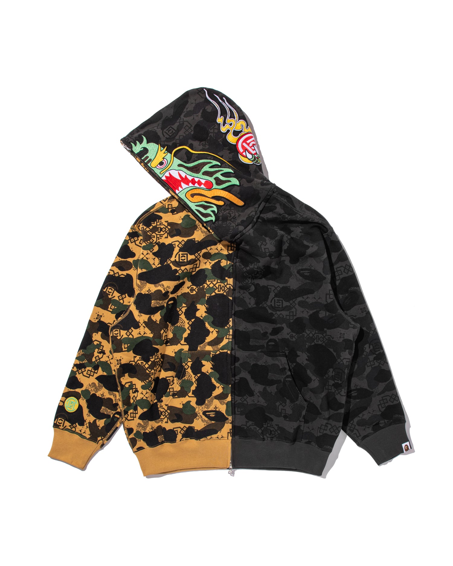 A BATHING APE® BAPE X Clot Camo Split Shark Relaxed Fit Full Zip