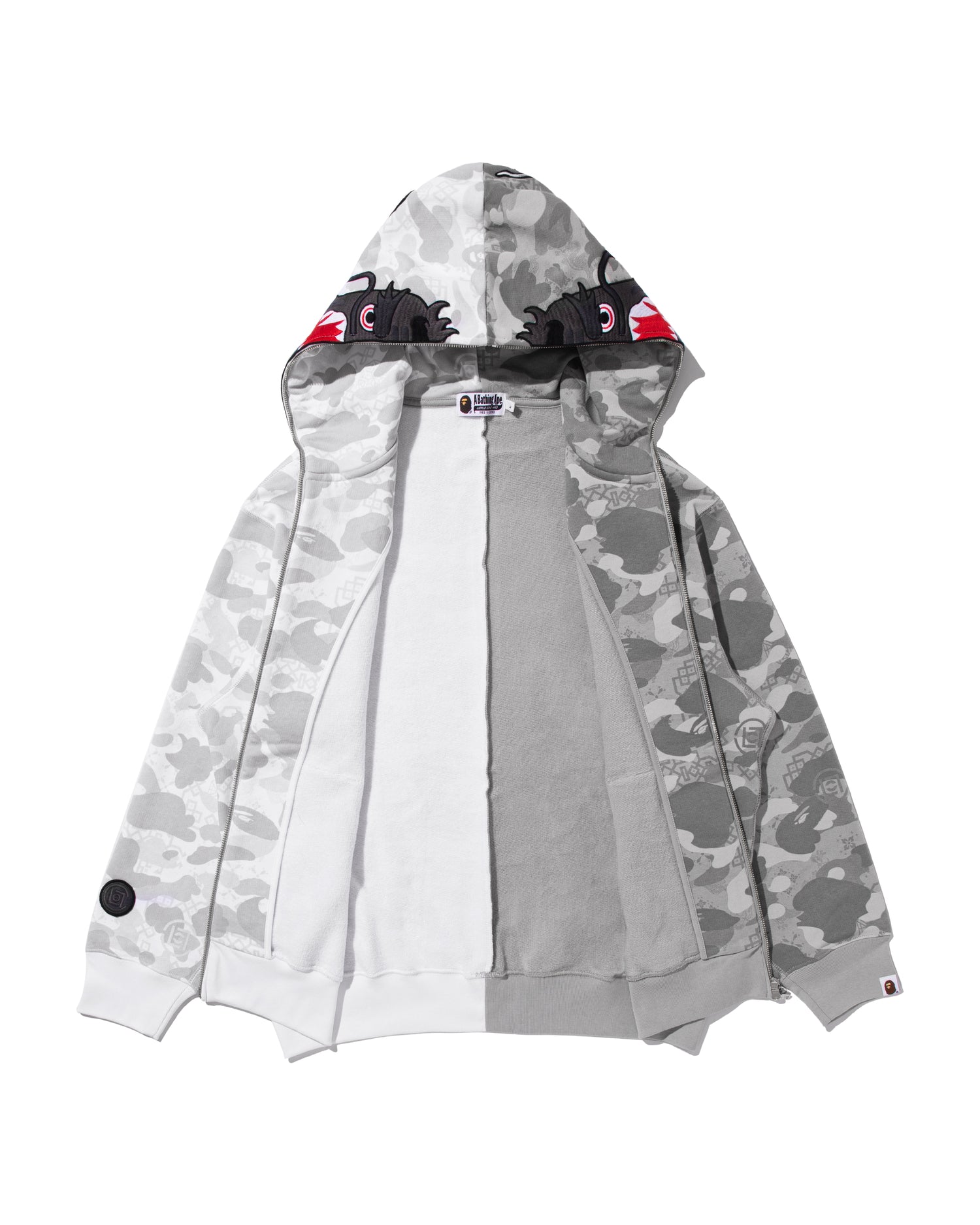 A BATHING APE® BAPE X Clot Camo Split Shark Relaxed Fit Full Zip