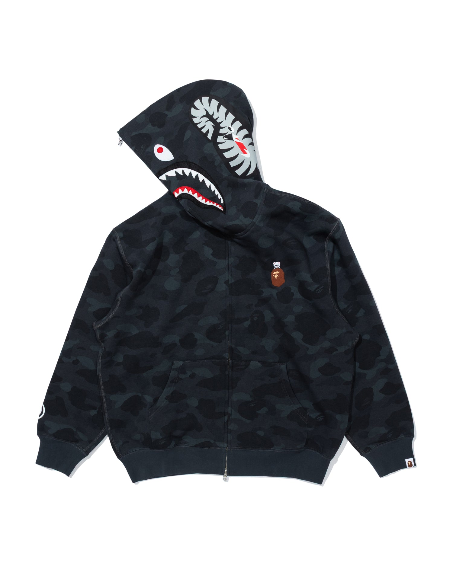 A BATHING APE / ジップパーカー/L/コットン/BLK/総柄/001ZPS301010X A BATHING APE® BAPE X Straykids Jiniret Shark Full Zip Hoodie