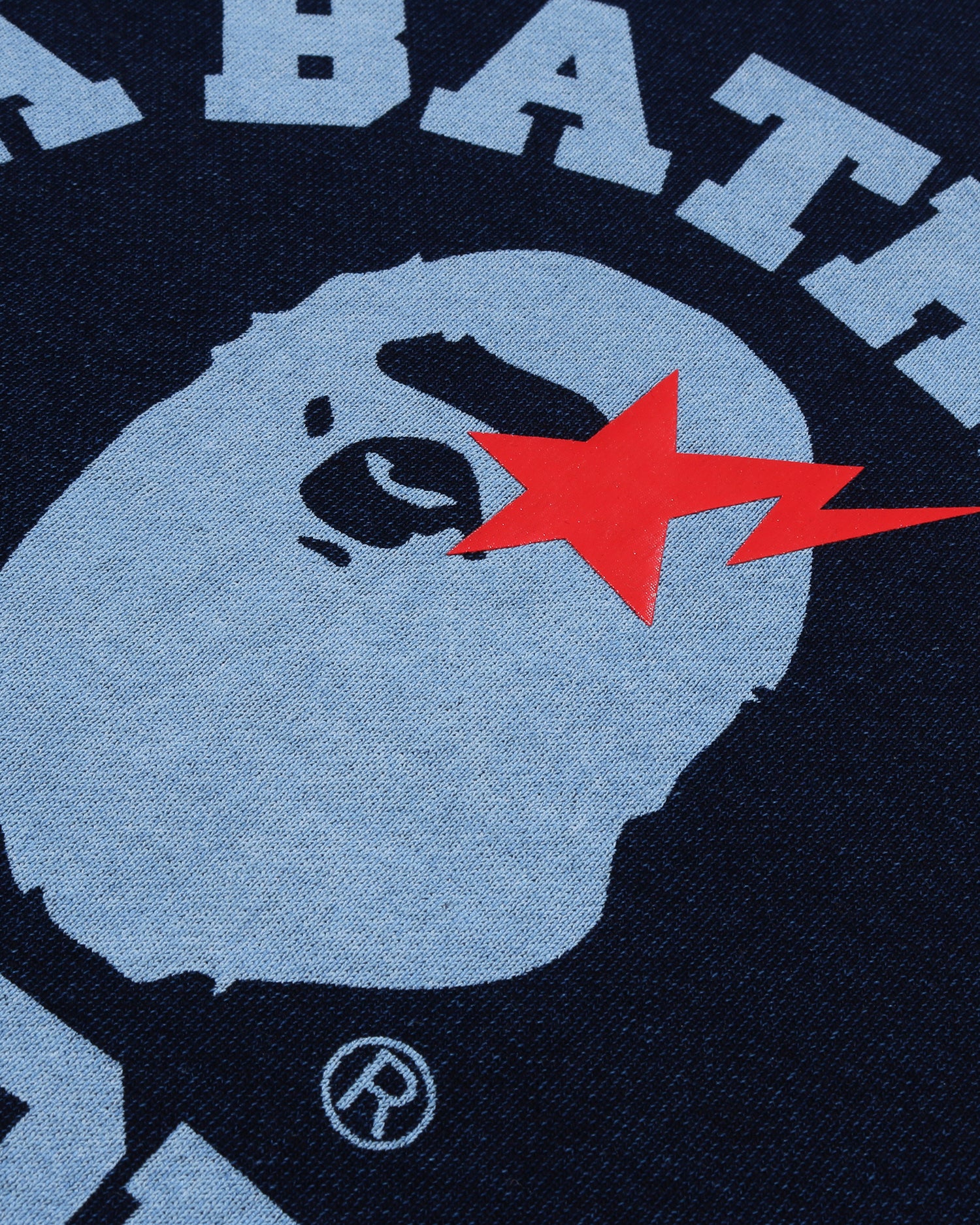 A BATHING APE® College Indigo Crewneck Sweatshirts | Bape official