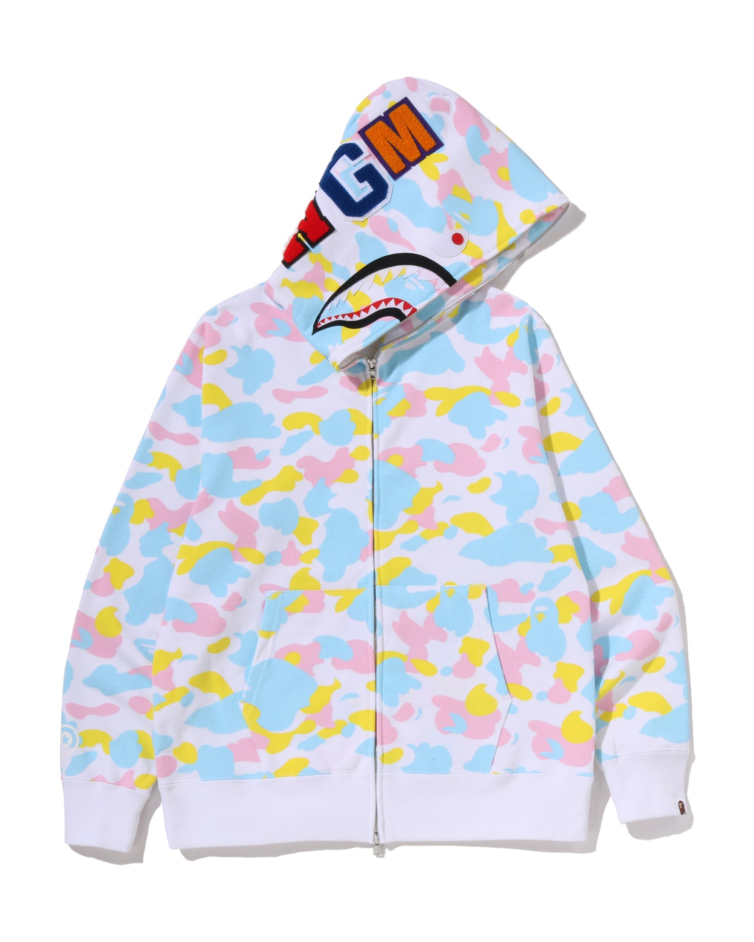 トップス A BATHING APE Shark Hoodie Camo A BATHING APE® Multi Camo Shark Full Zip Hoodie | Bape official