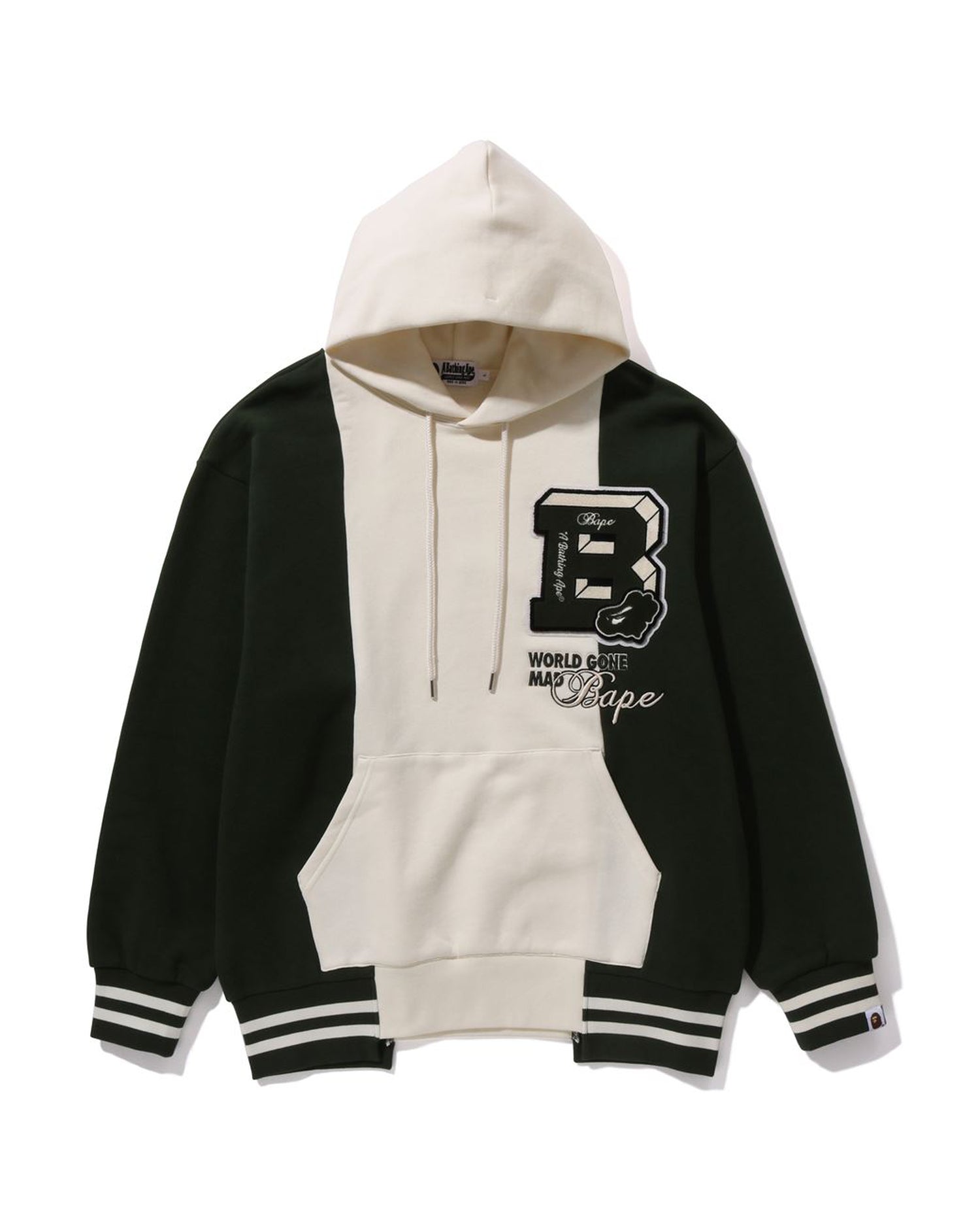 A BATHING APE® BAPE Badges Color Blocking Pullover Hoodie