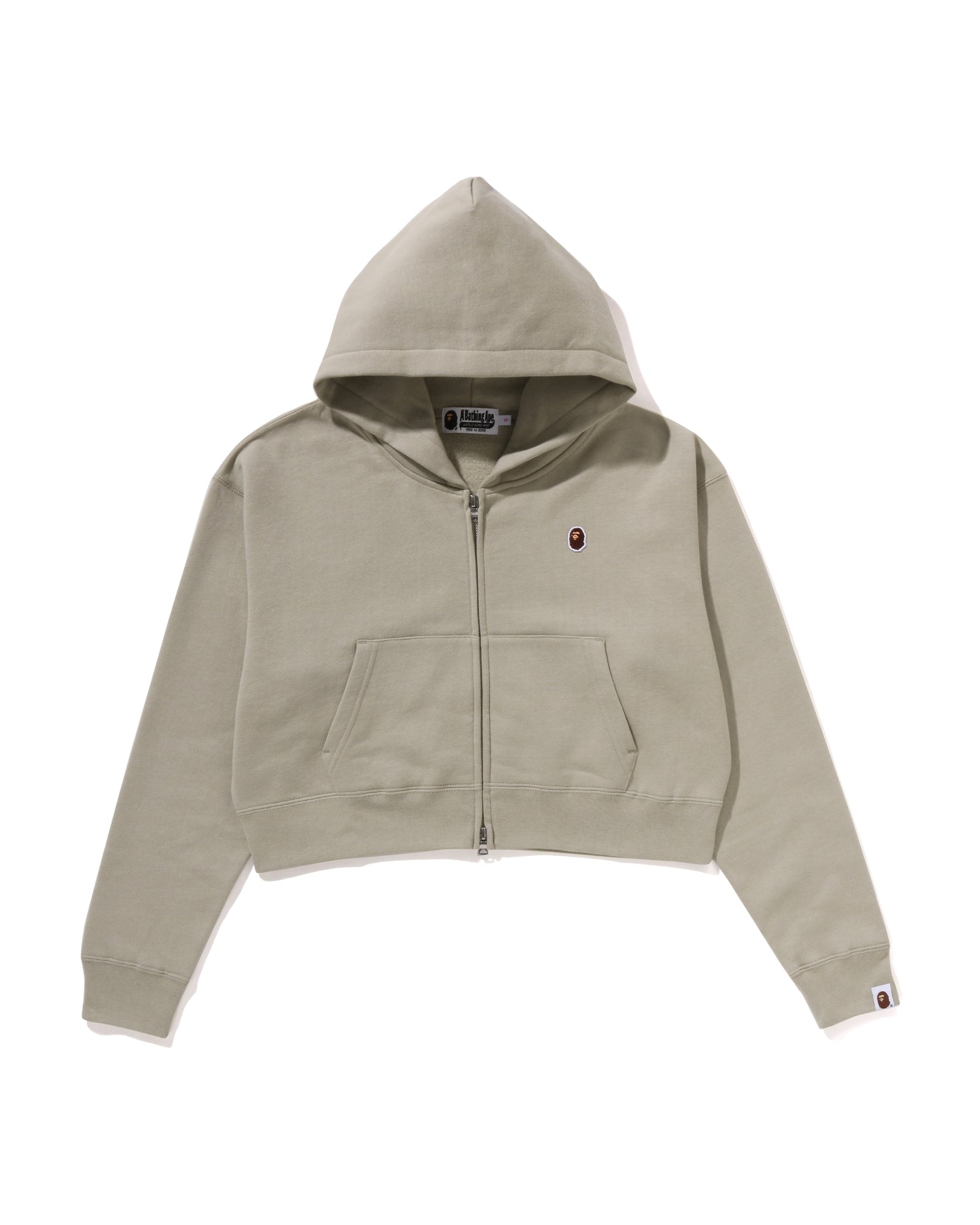 A BATHING APE® Pigment Dyed One Point Cropped Zip Hoodie | Bape