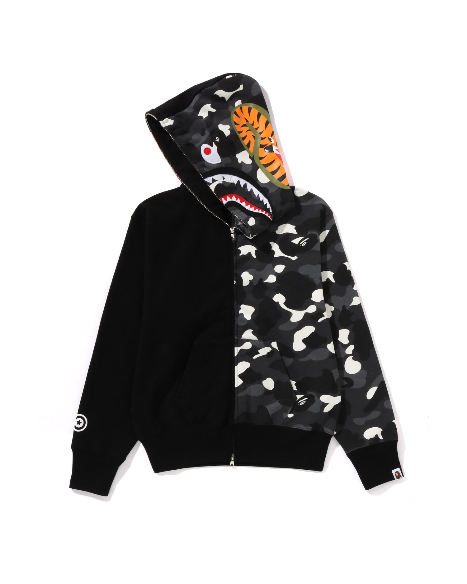 A BATHING APE® City Camo Tiger Shark Full Zip Hoodie | Bape