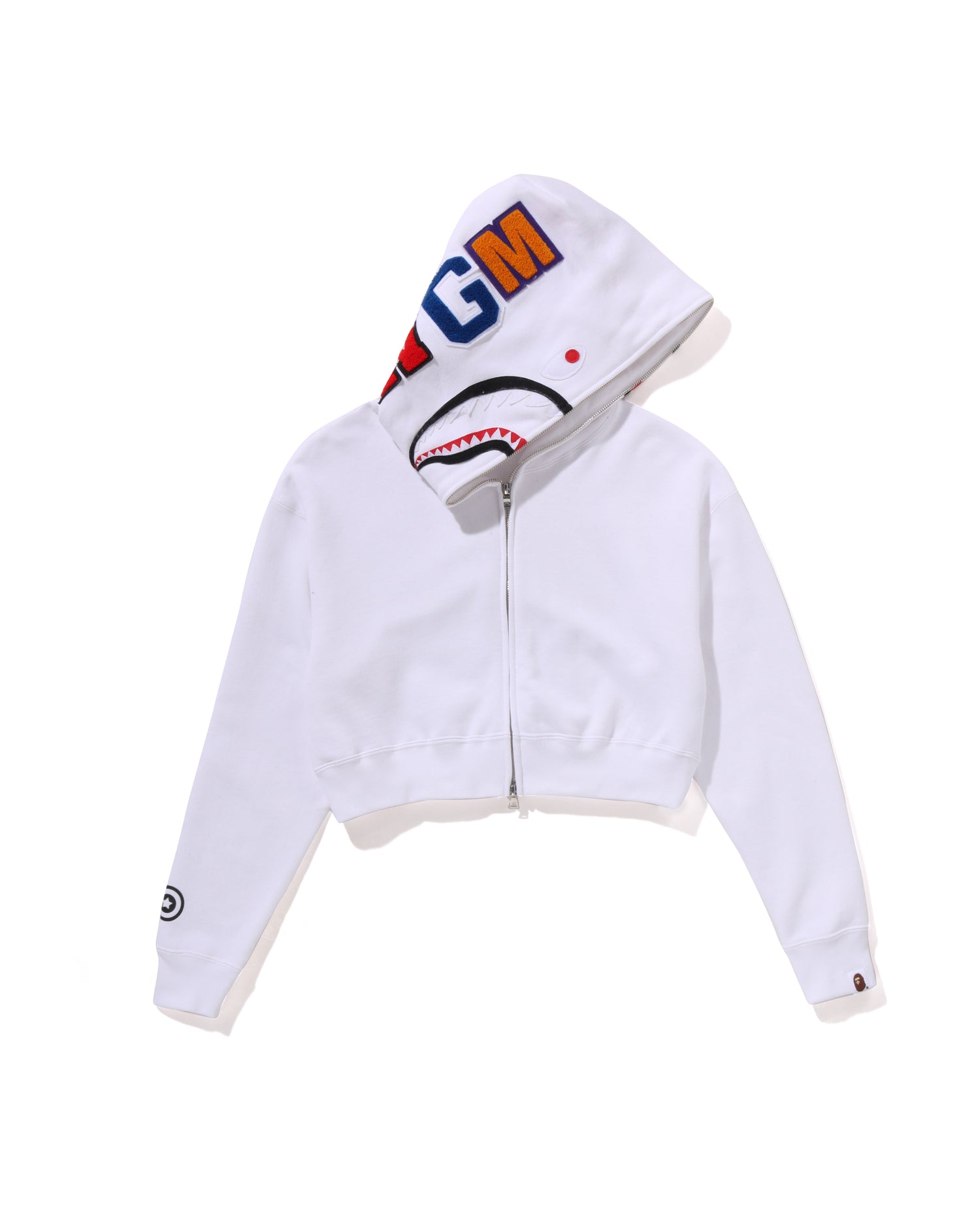 トップス BAPE Sanrio Cropped Shark FullZip Hoodie Bape baby milo x sanrio characters cropped shark full zip