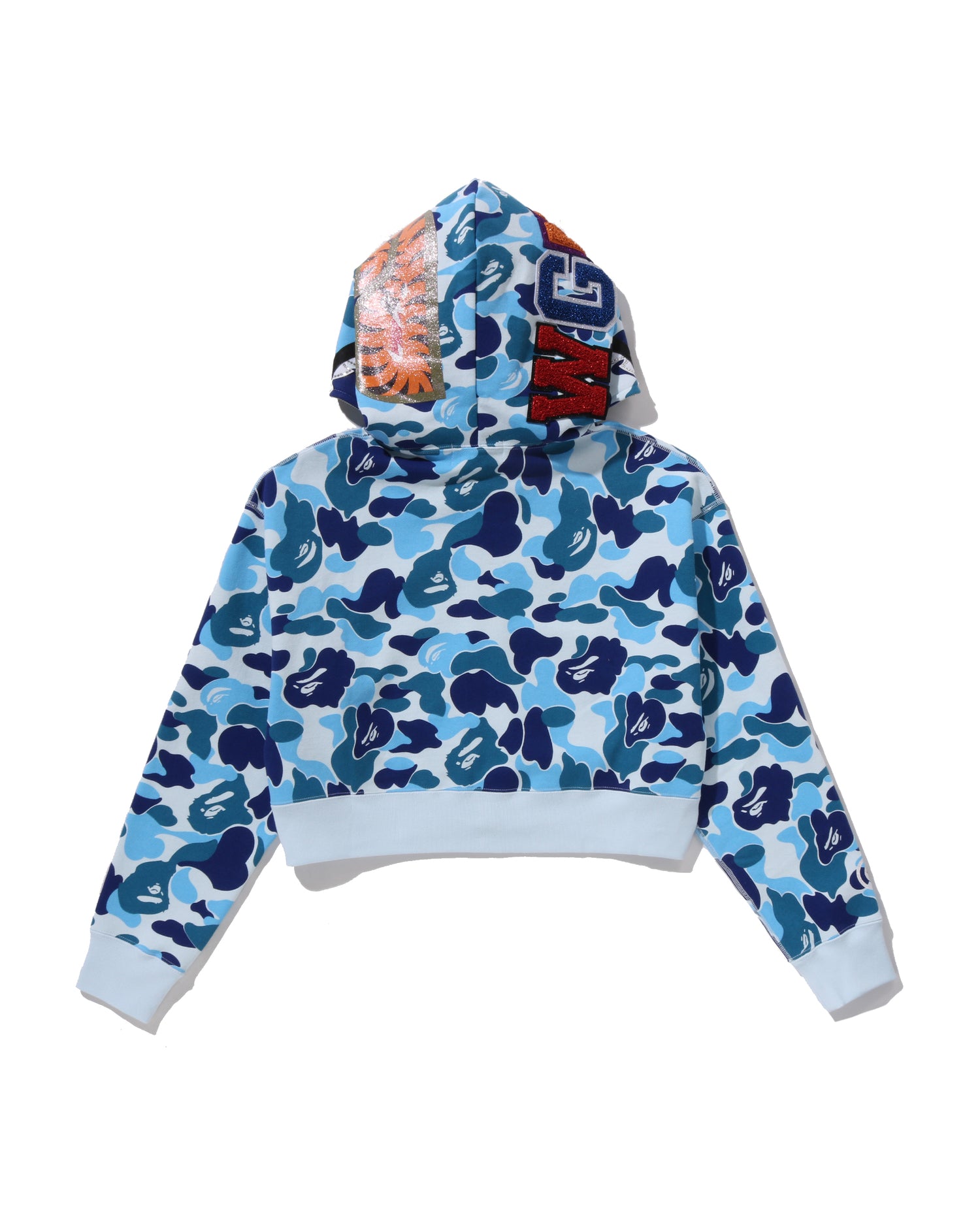 A BATHING APE BLUE FLAME スウェット A BATHING APE® Abc Camo Rhinestone BAPE STA Crewneck Sweatshirt