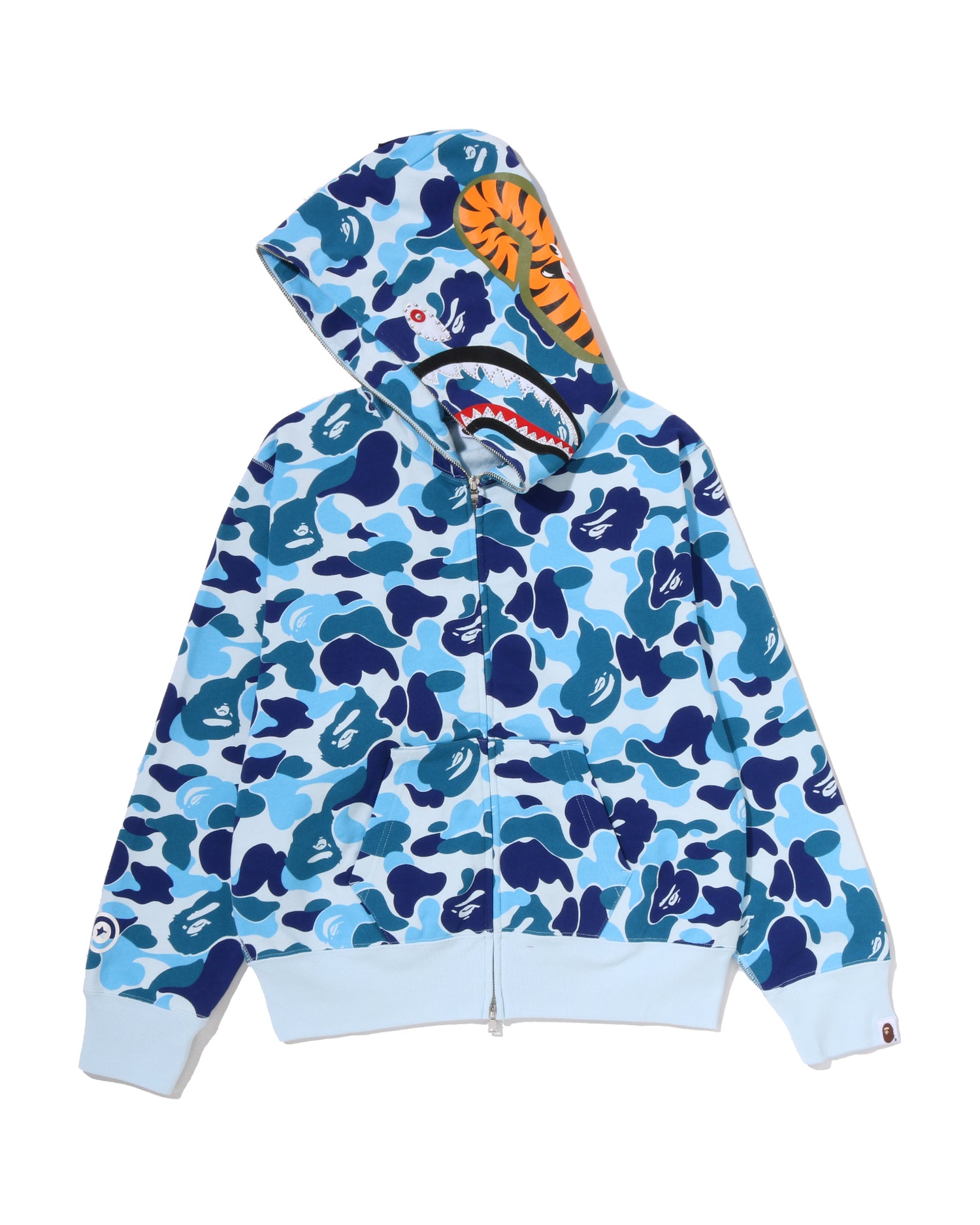 A BATHING APE - BAPE CLEAR ABC CAMO SHARK  1000％　3体セット A BATHING APE® ABC Camo Crystal Stone Shark Full Zip Hoodie | Bape
