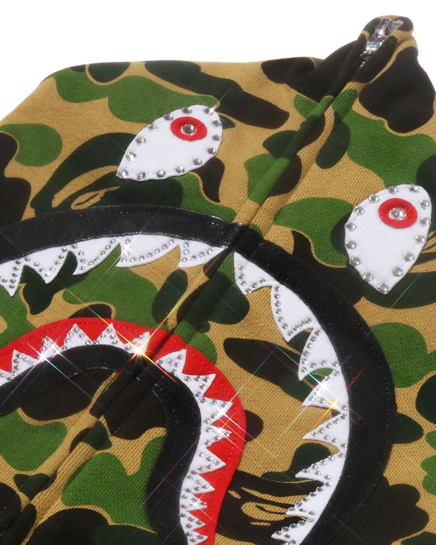BAPE CRYSTAL STONE ABC CAMO シャーク パーカー A BATHING APE® ABC Camo Crystal Stone Shark Full Zip Hoodie | Bape