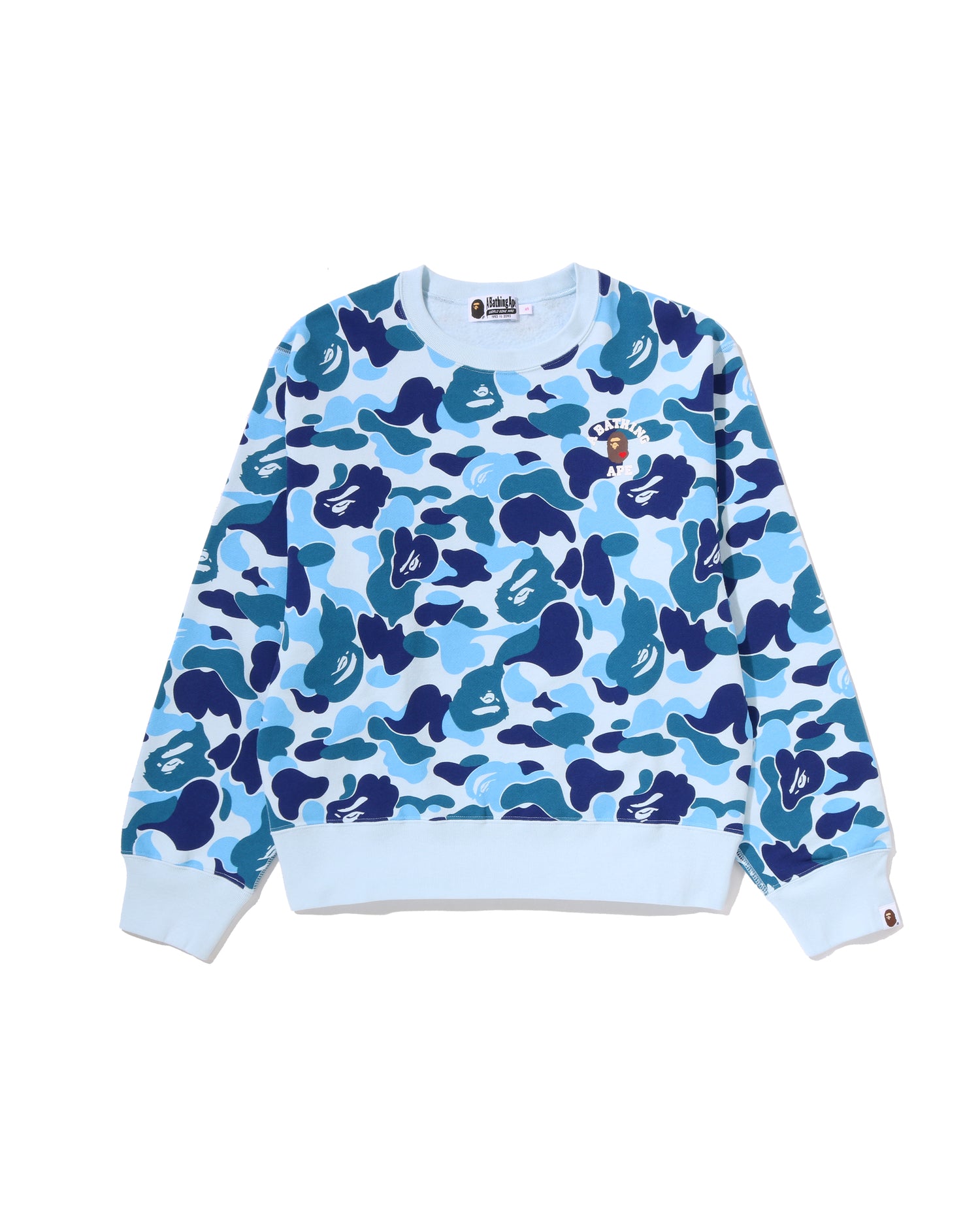 A BATHING APE® ABC Camo College Crewneck Sweatshirt | Bape