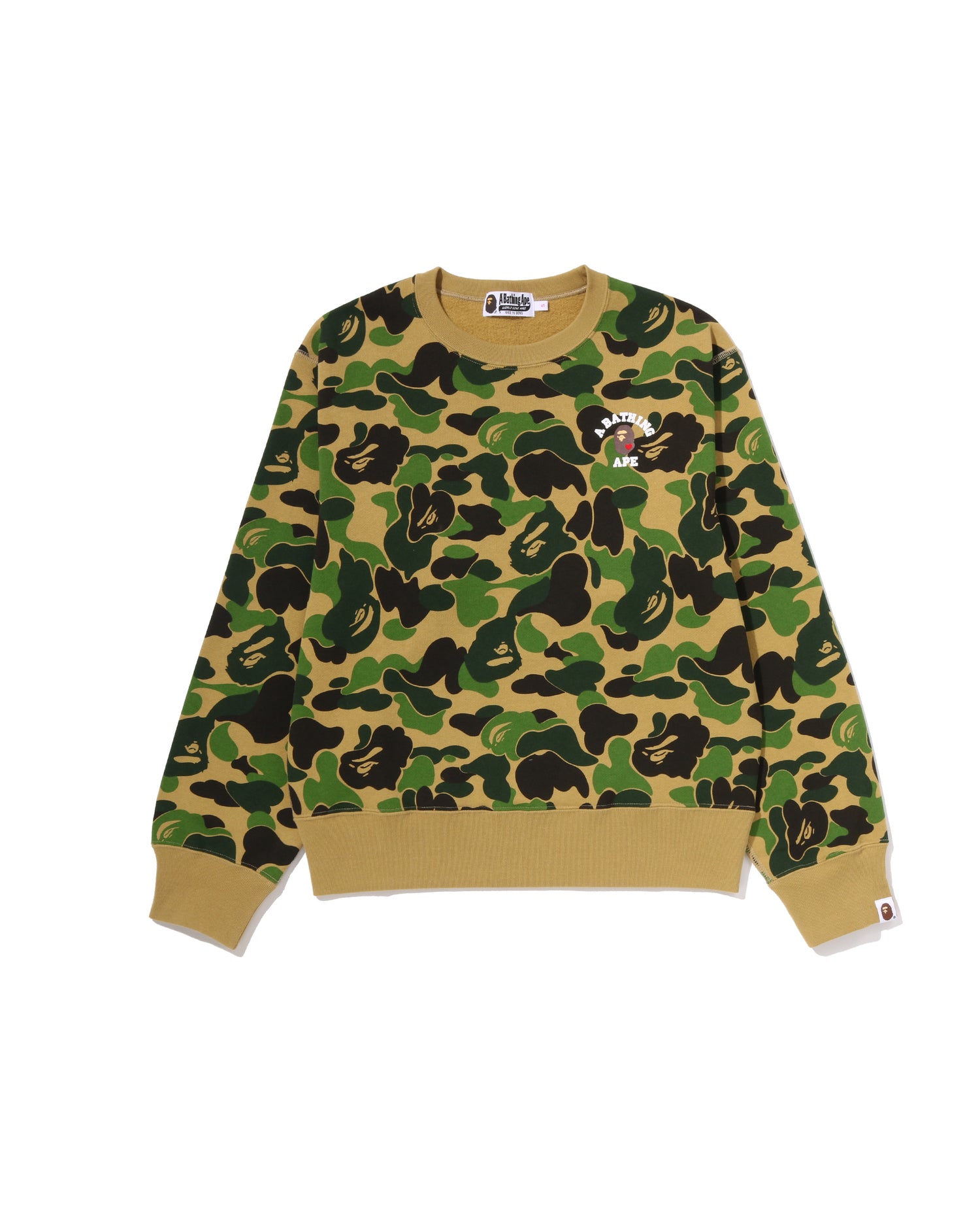 A BATHING APE® ABC Camo College Crewneck Sweatshirt | Bape
