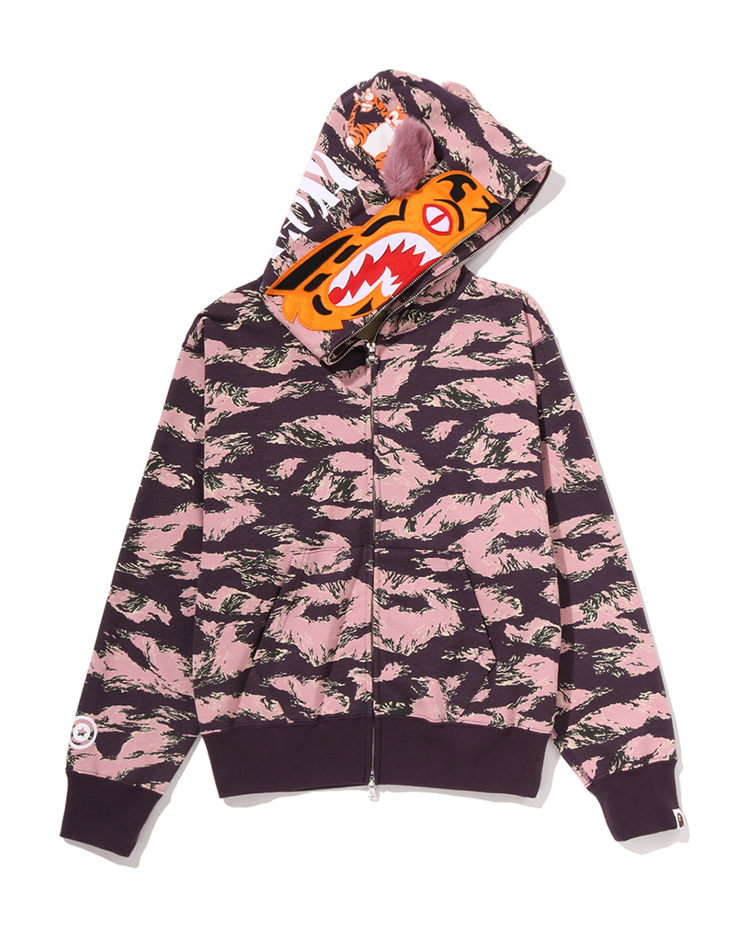 A BATHING APE® Tiger Camo Tiger Shark Full Zip Hoodie | Bape
