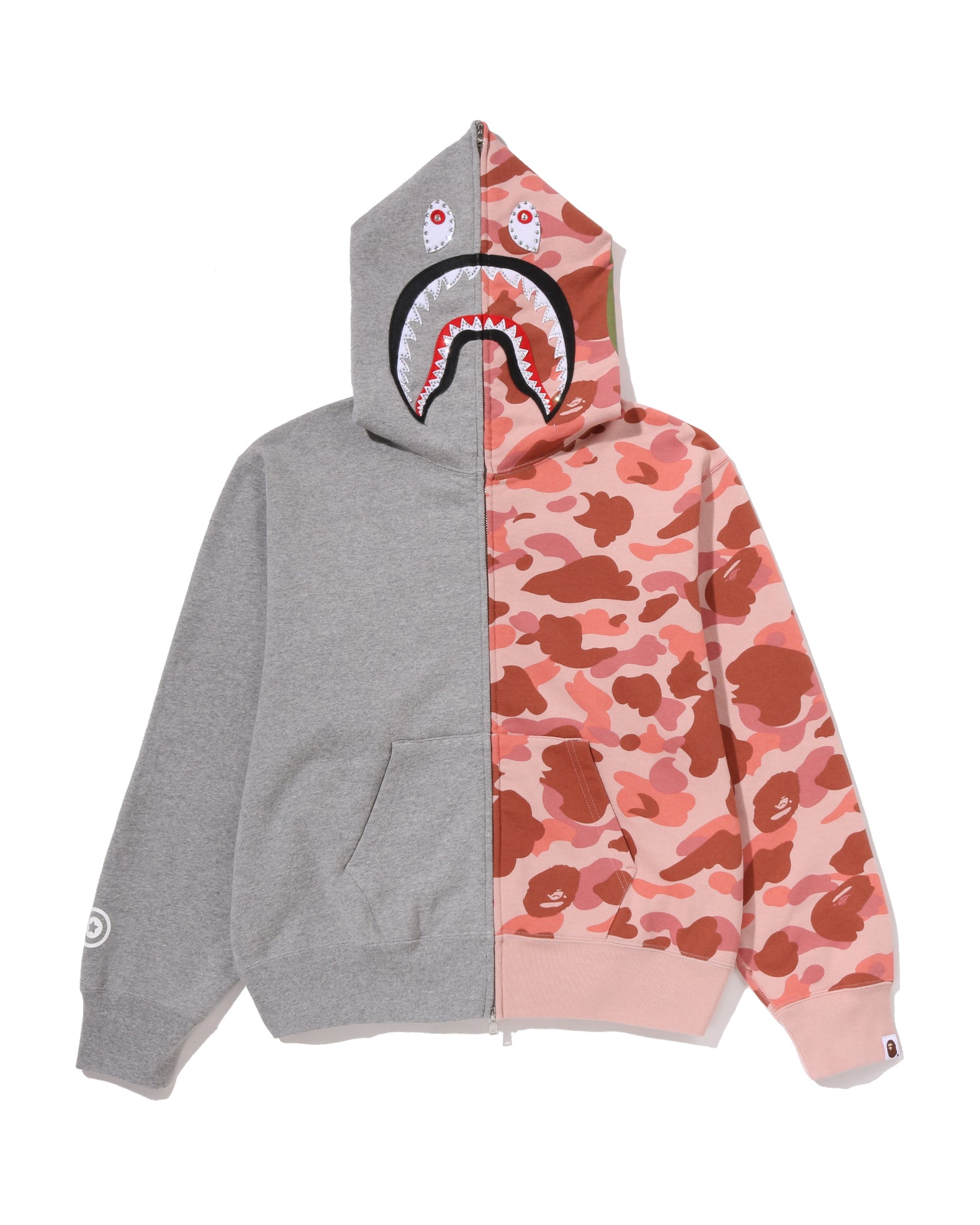 BAPE FULL ZIP HOODIE ラインストーン A BATHING APE® 1st Camo Crystal Stone Shark Full Zip Hoodie | Bape