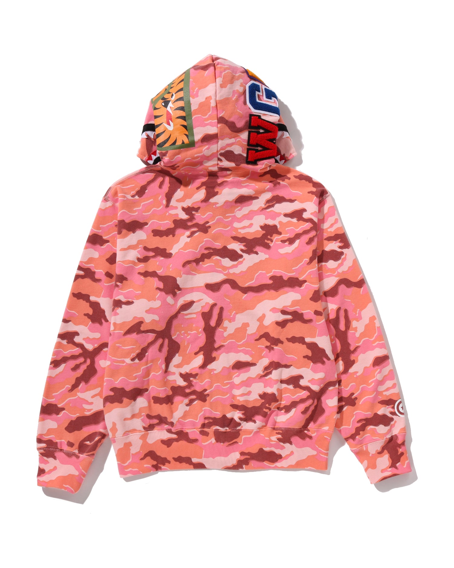 A BATHING APE® Glitch Woodland Camo Shark Full Zip Hoodie | Bape