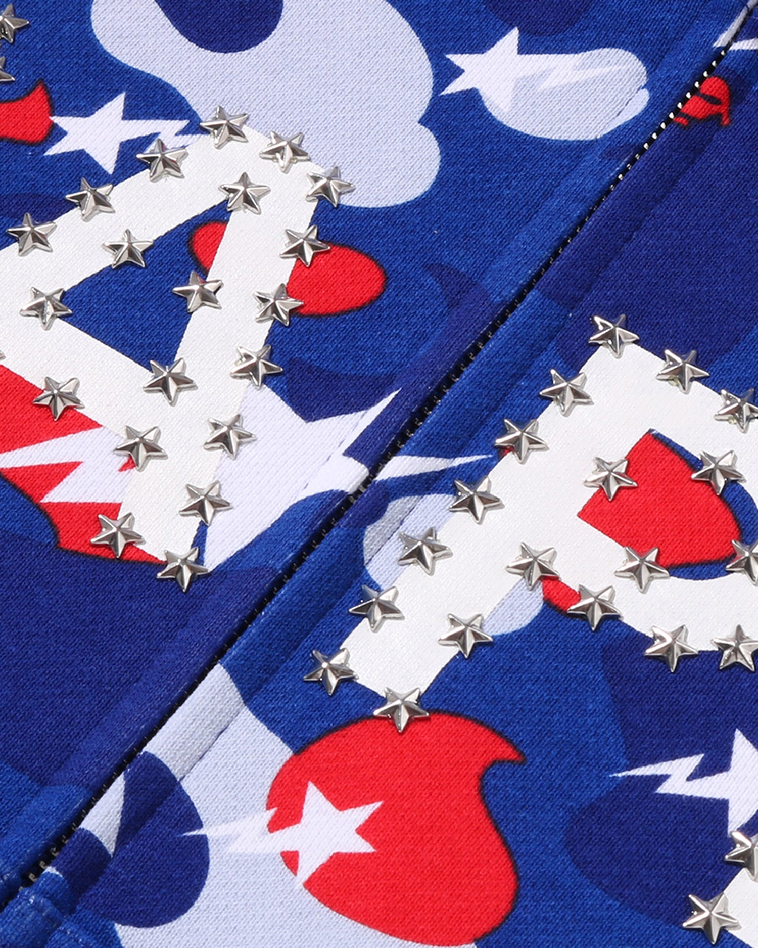 A BATHING APE® STA Strike Camo Logo Cropped Full Zip Hoodie | Bape