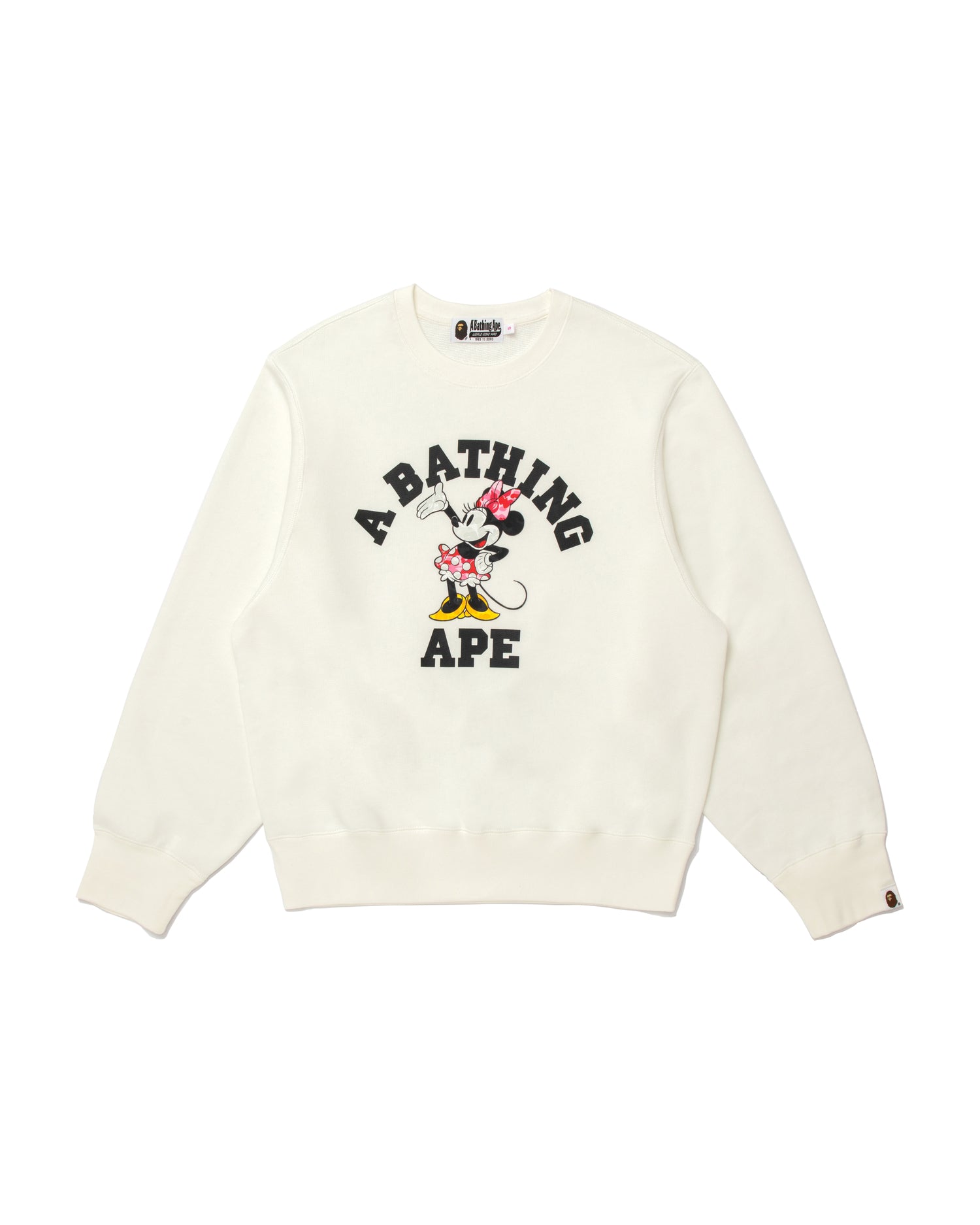 A BATHING APE® X Disney Minnie Mouse College Relaxed Fit Crewneck
