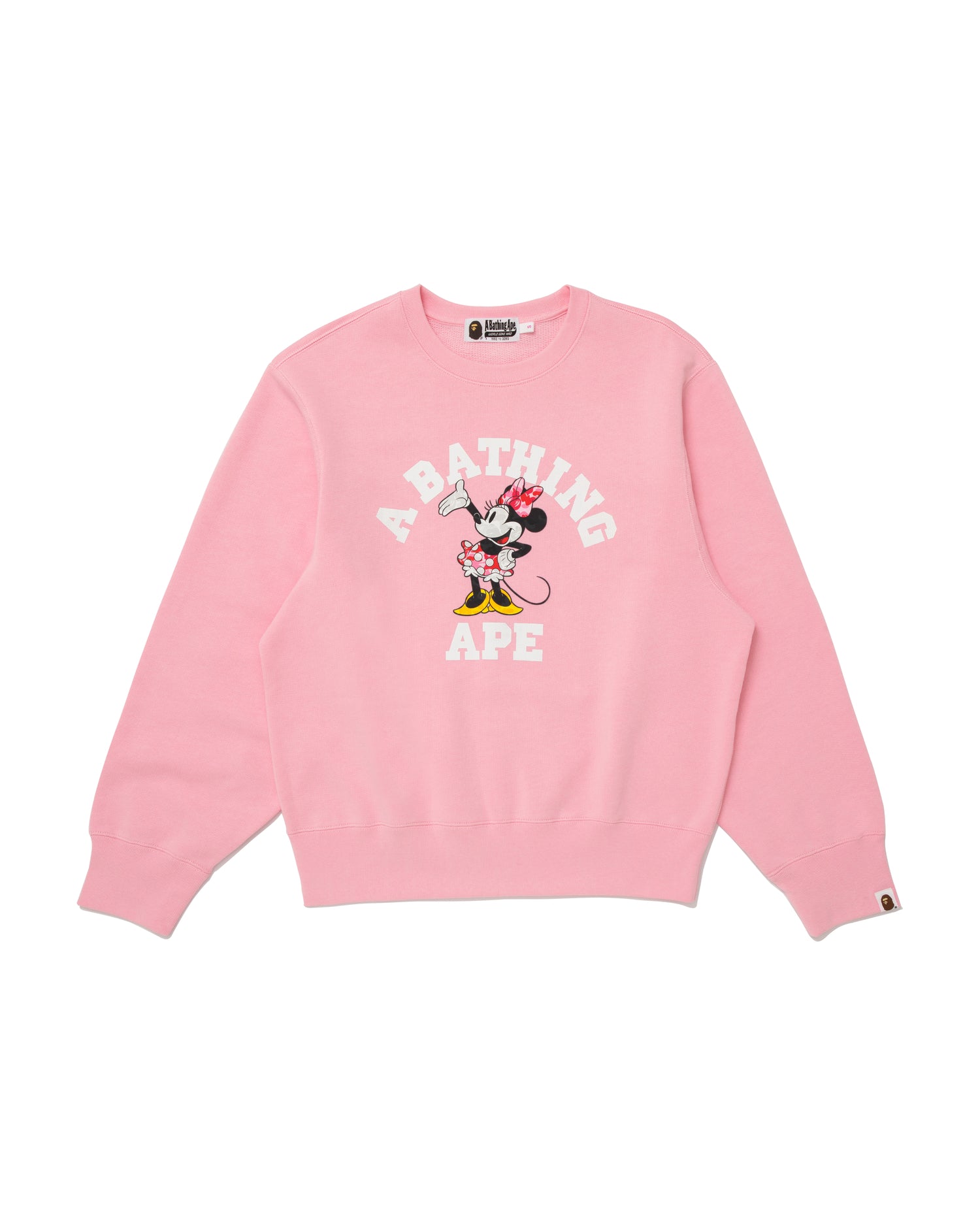 A BATHING APE® X Disney Minnie Mouse College Relaxed Fit Crewneck