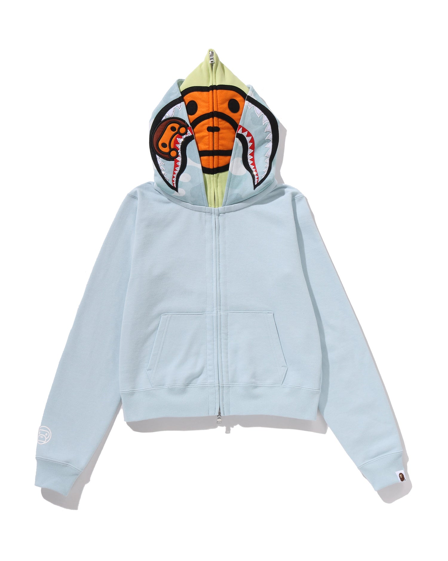 Ape Milo パーカー PINK M22 A BATHING APE（アベイシングエイプ） パーカー MILO SHARK CROPPED