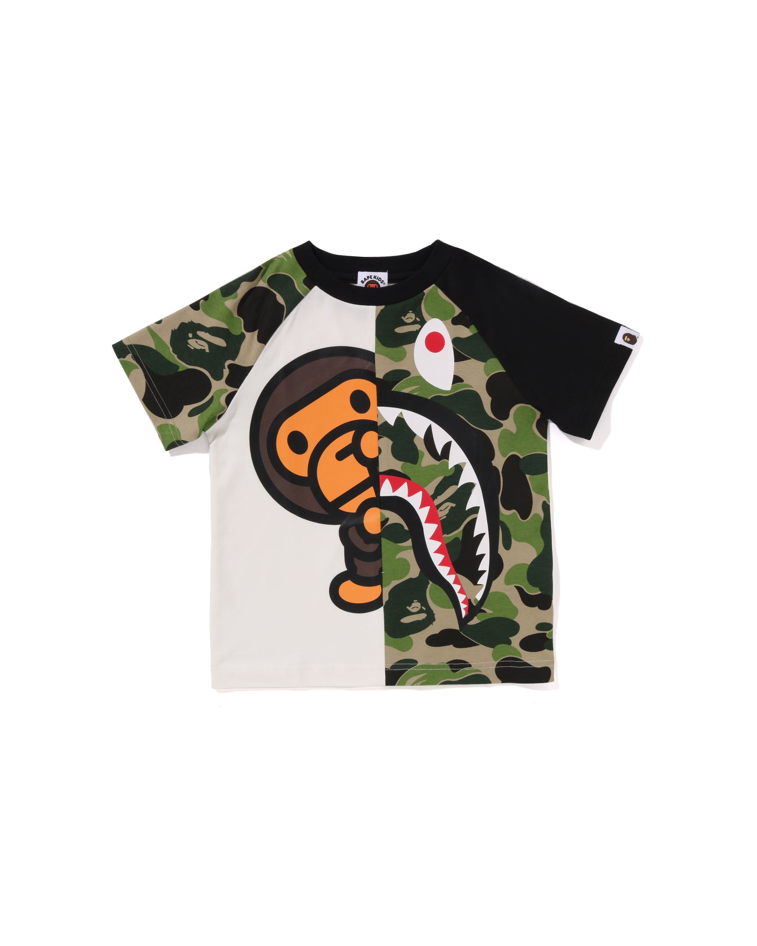 A BATHING APE® Kids Abc Camo Shark Milo Tee | Bape official