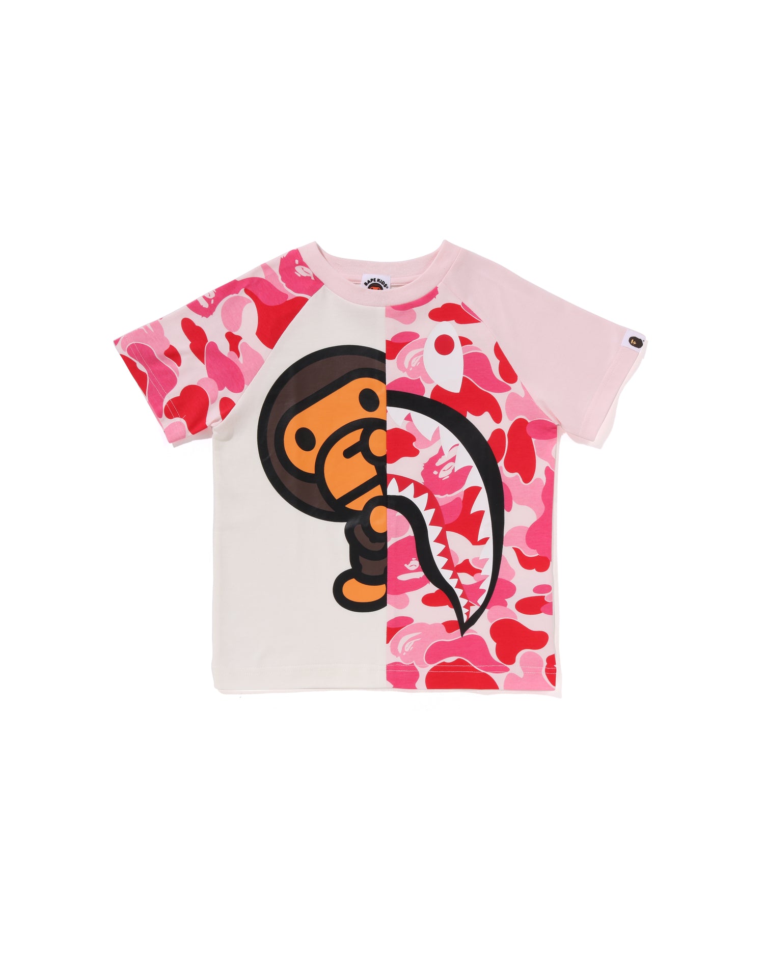 【美品】BAPE KIDS 長袖カットソー 90 シャークデザイン正規品 BAPE KIDS® JAPAN OFFICIAL | COLOR CAMO SHARK SEIJIN LS TEE 2025年8
