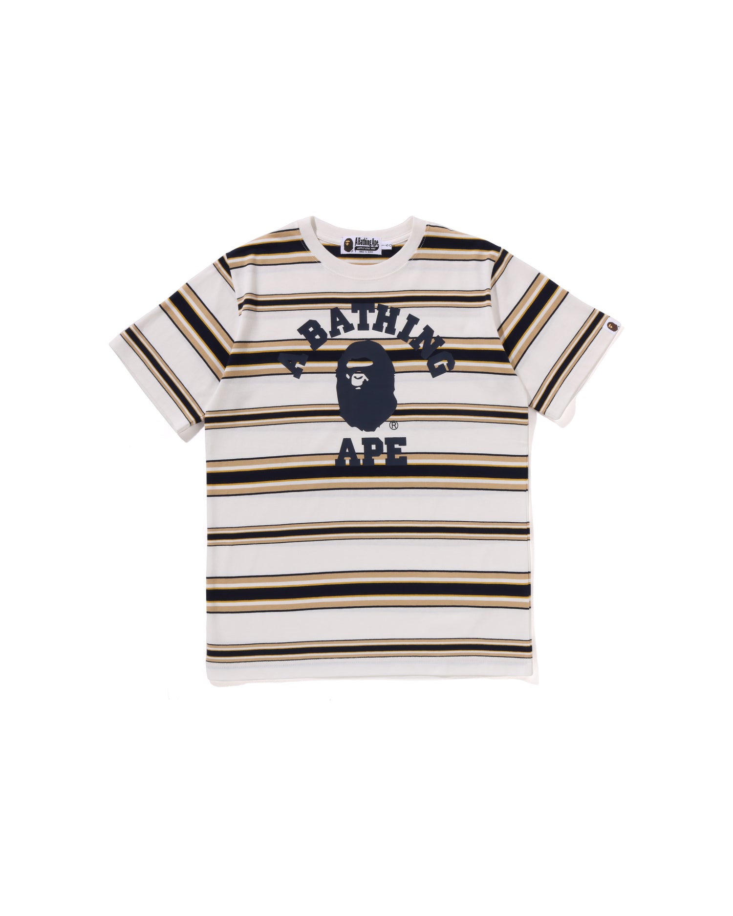 A BATHING APE® Kids College Stripe Tee Jr | Bape official