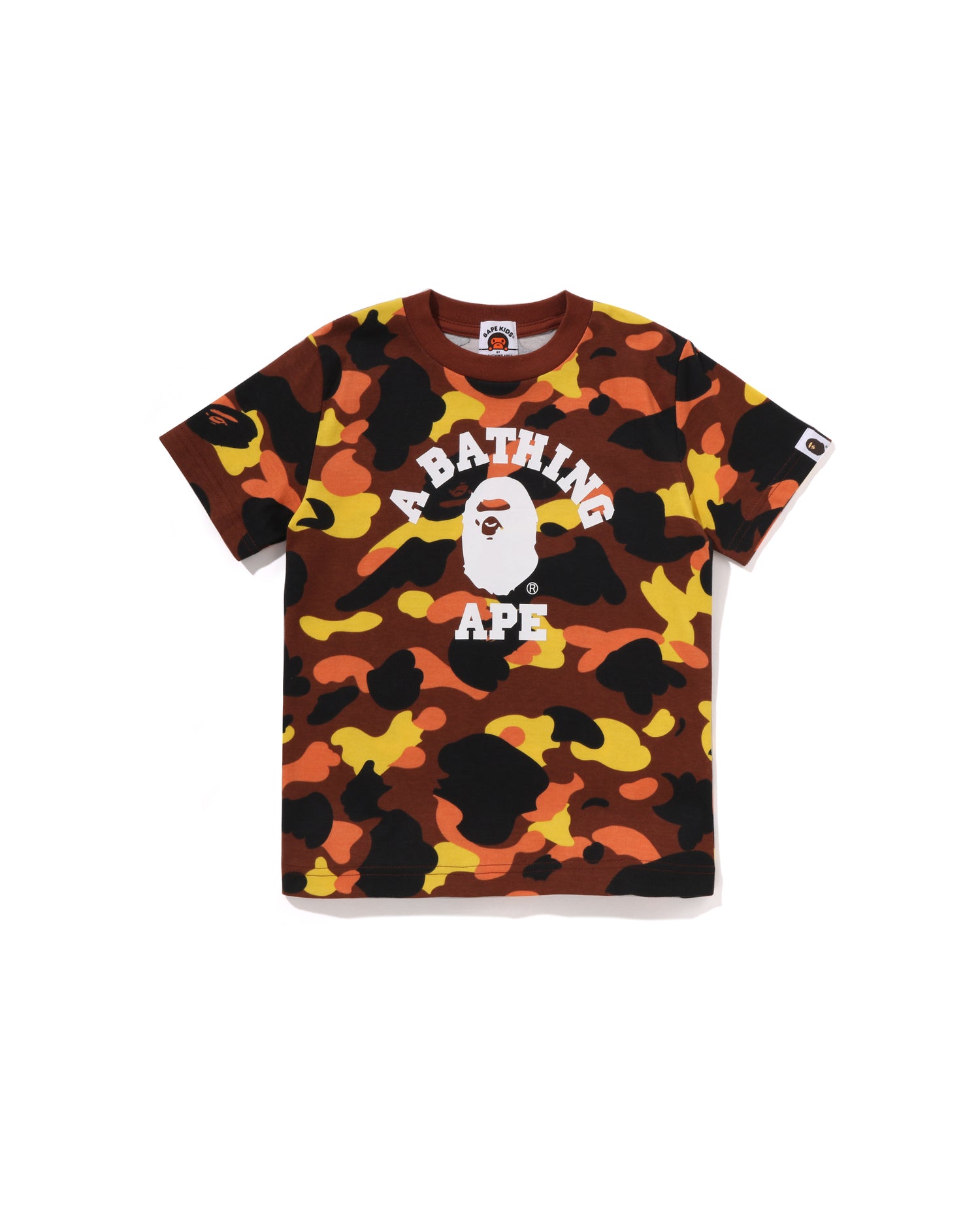 A BATHING APE® Kids 1st Camo College Tee | Bape official