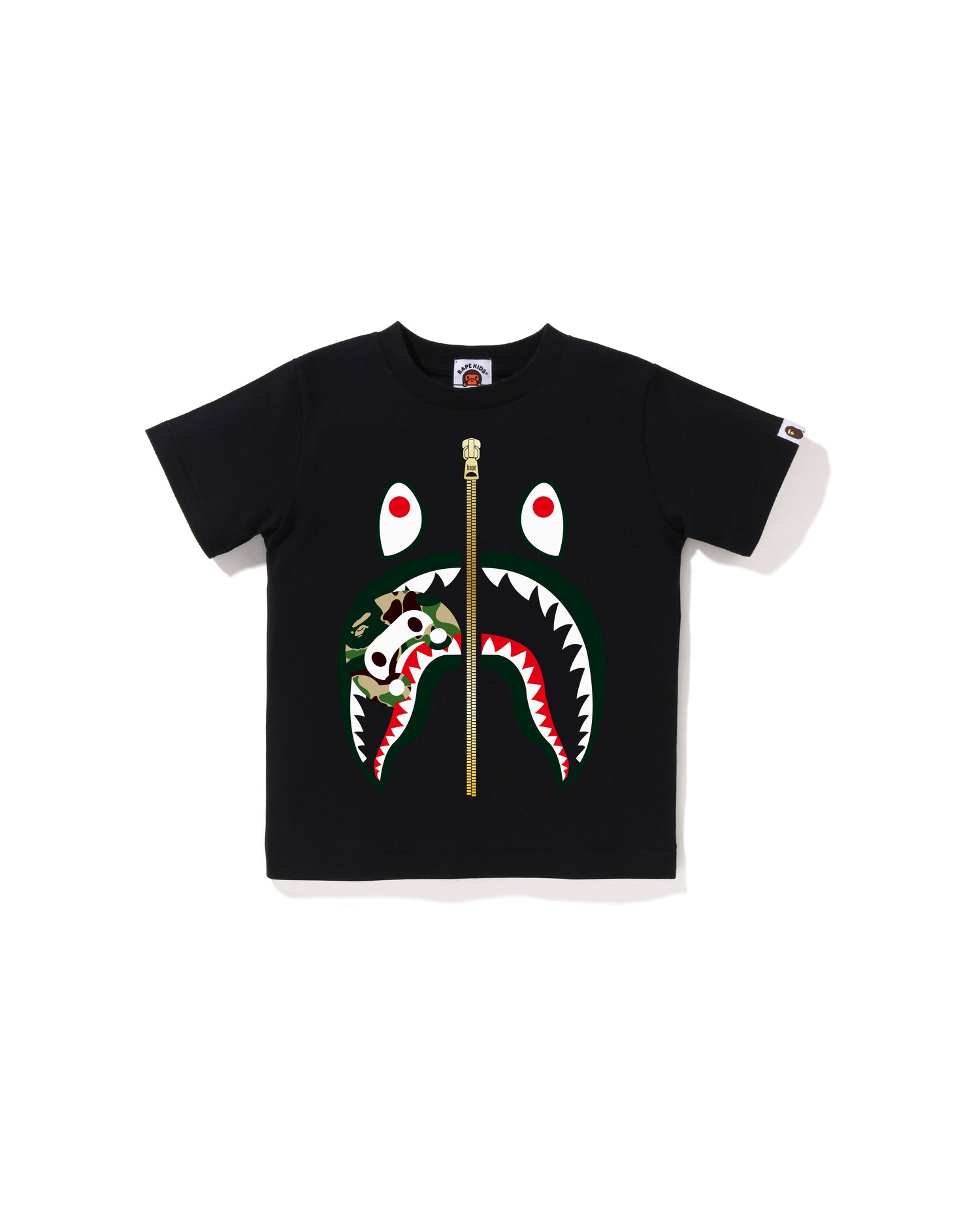 A BATHING APE® Kids Abc Camo Milo Shark Tee | Bape official