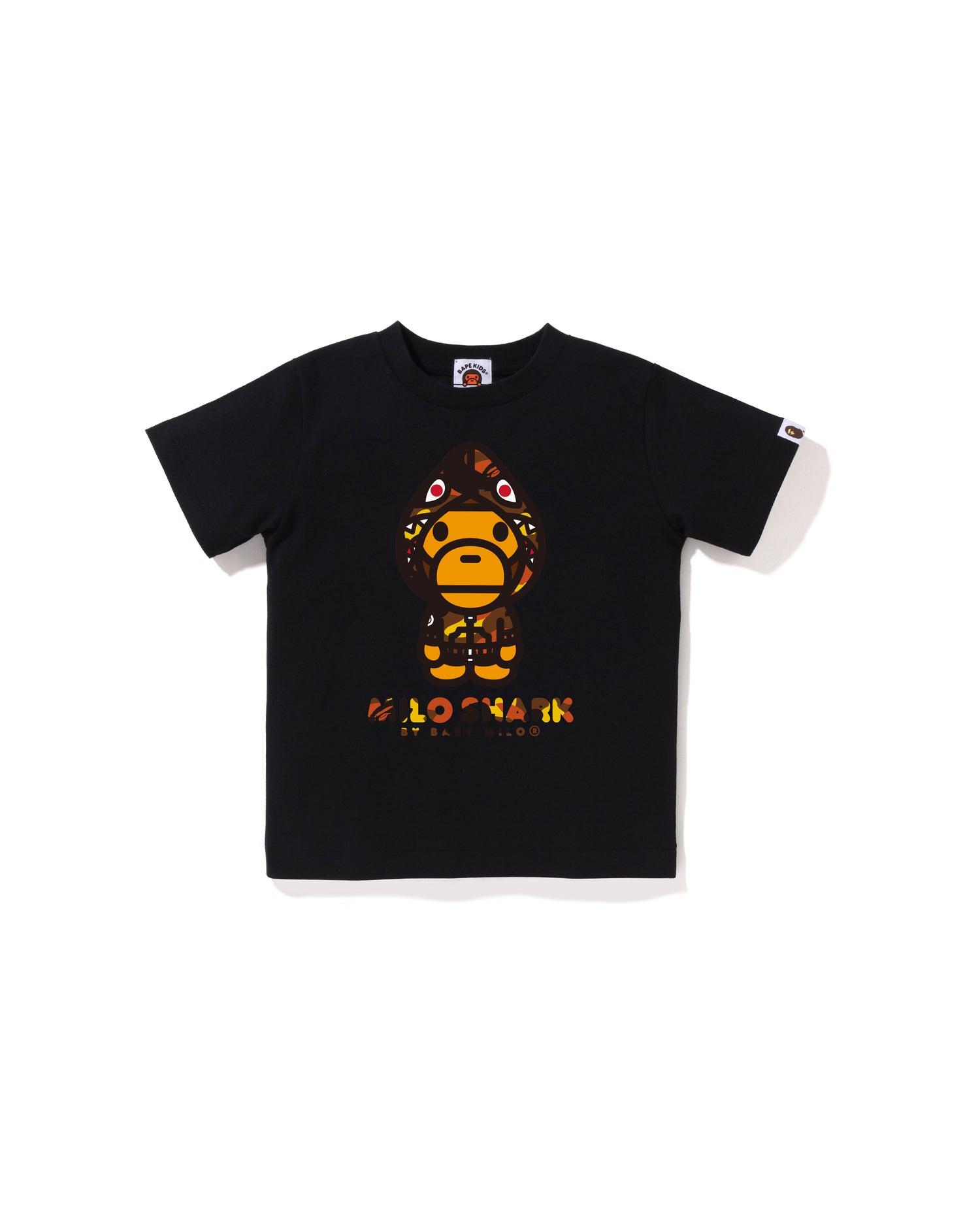 A BATHING APE® Kids 1st Camo Milo Shark Fzh Tee | Bape official
