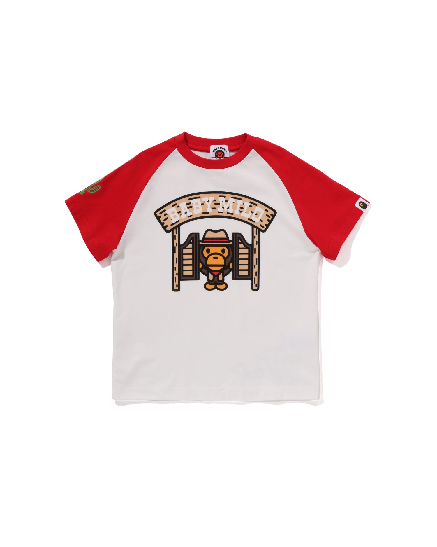 A BATHING APE - 開催記念商品 BE@RTEE BAPE BABY MILO SH@RK 2018 A BATHING APE® Kids College Milo Tee | Bape official website
