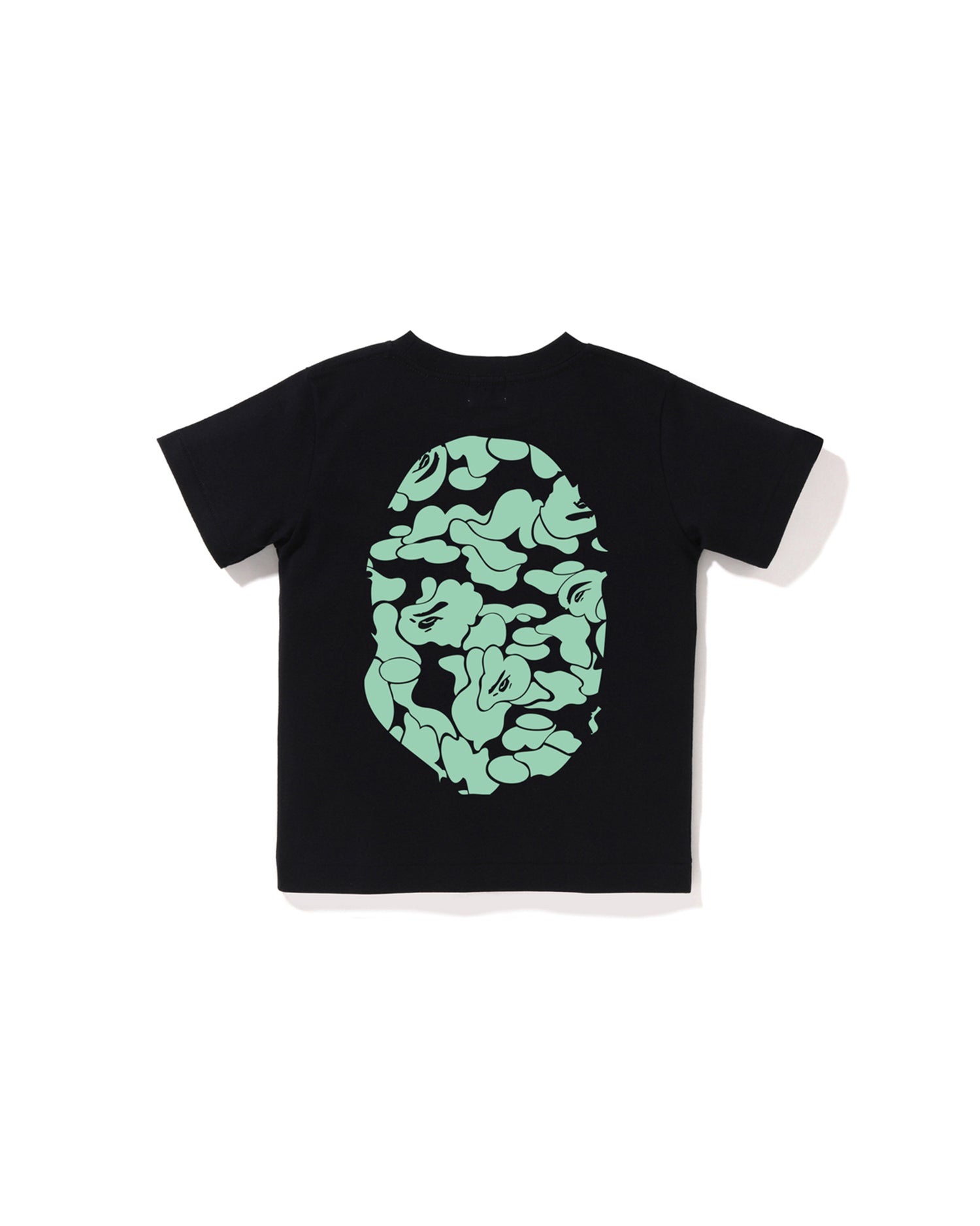 A BATHING APE® Kids Glow in the Dark Camo Big Ape Head Tee | Bape
