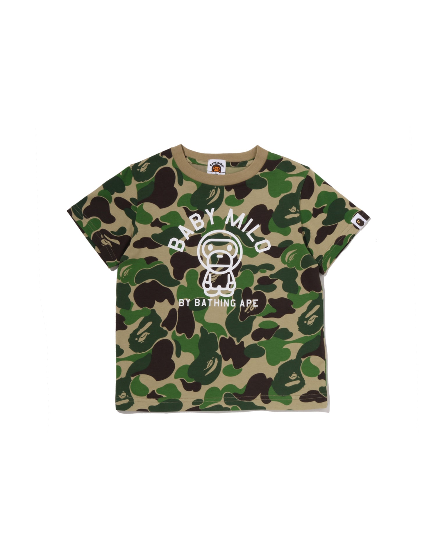 A BATHING APE® Kids ABC Camo Baby Milo College Tee | Bape official