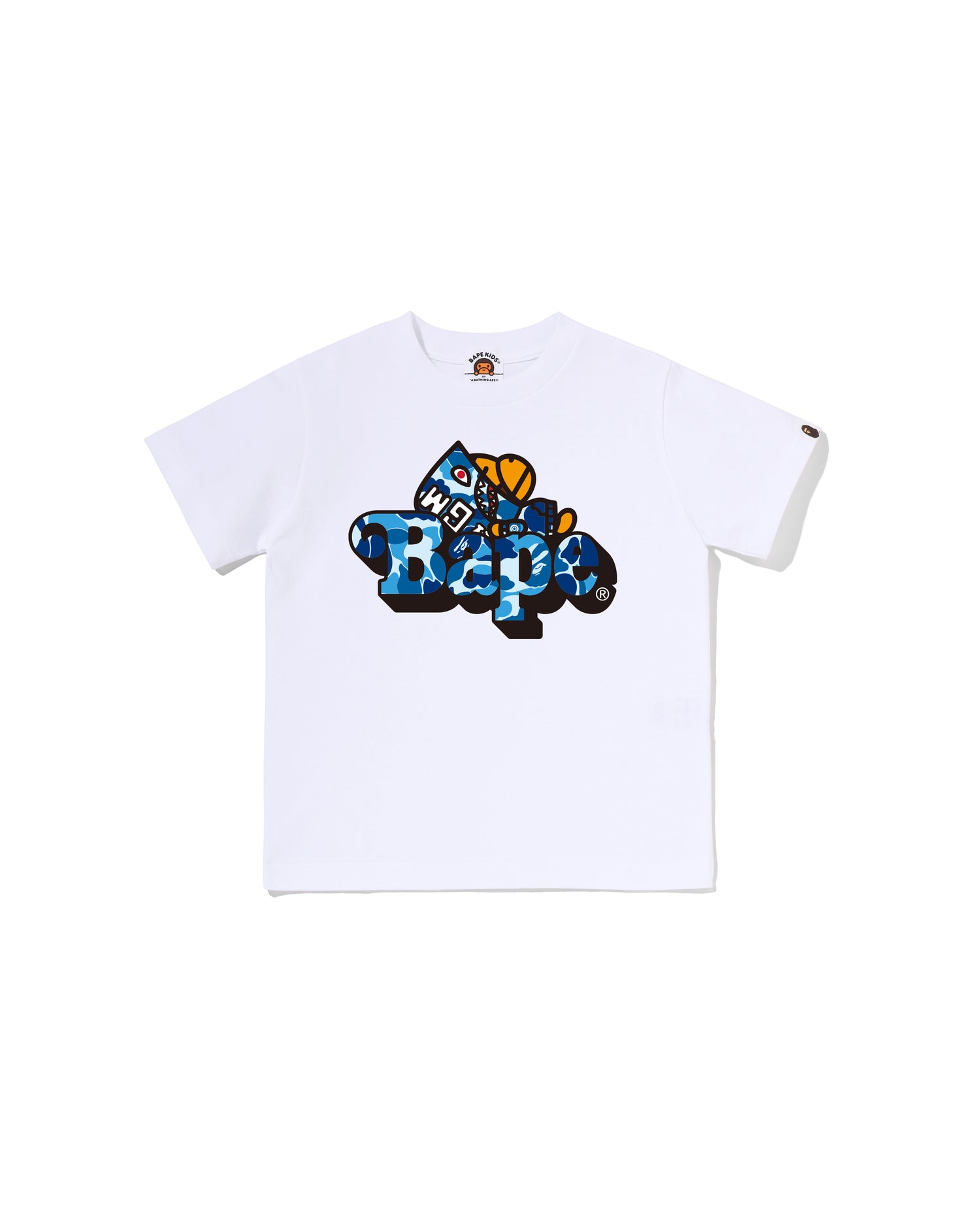 A BATHING APE® Kids ABC Camo Shark Milo on Bape Tee | Bape