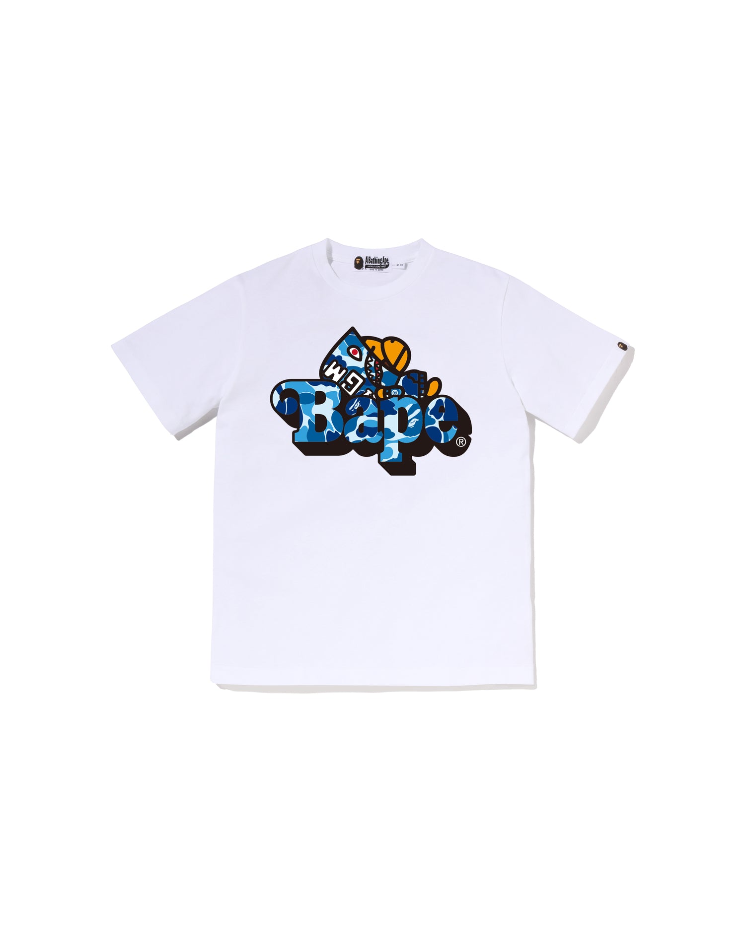A BATHING APE® Kids ABC Camo Shark Milo on Bape Tee Jr | Bape