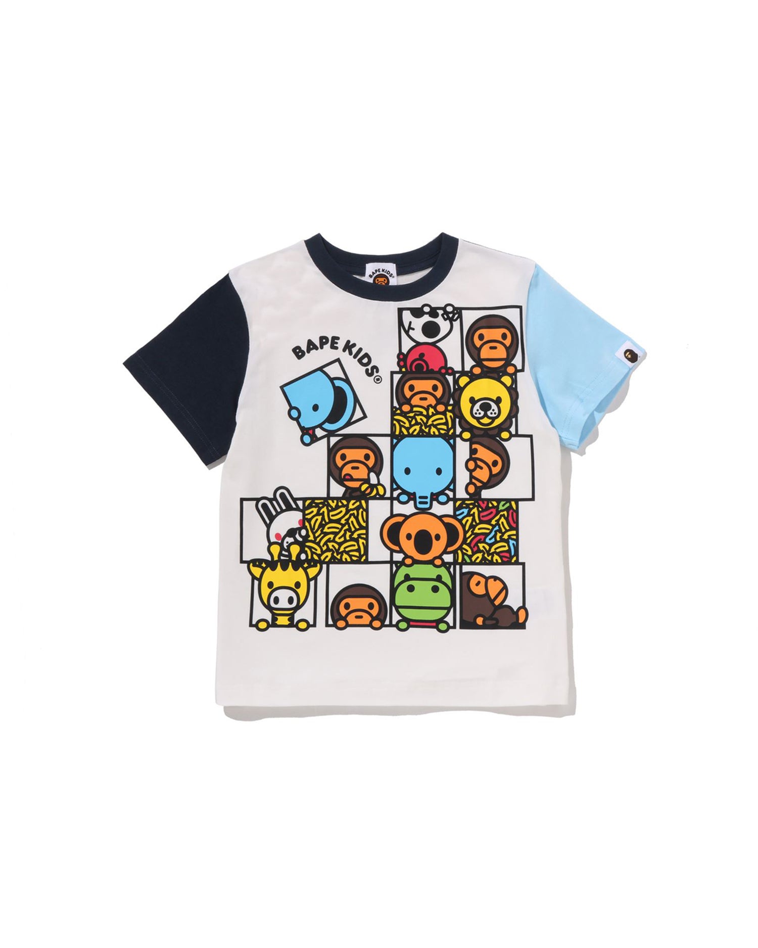 A BATHING APE® Kids Baby Milo Friends Block Tee | Bape official