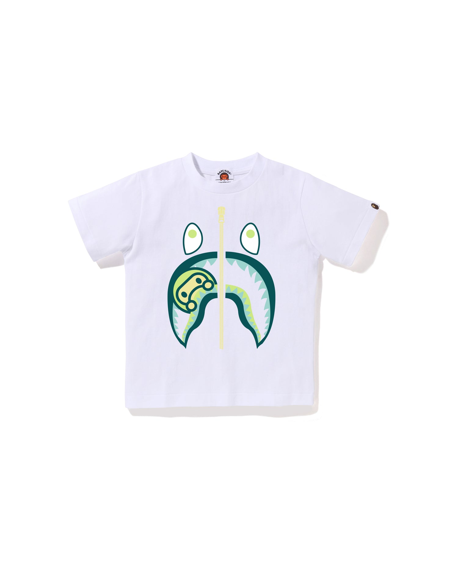 BAPE® SHARK MILO ON BAPE TEE ホワイトXS A BATHING APE® Kids Colors Milo Shark Tee | Bape official website