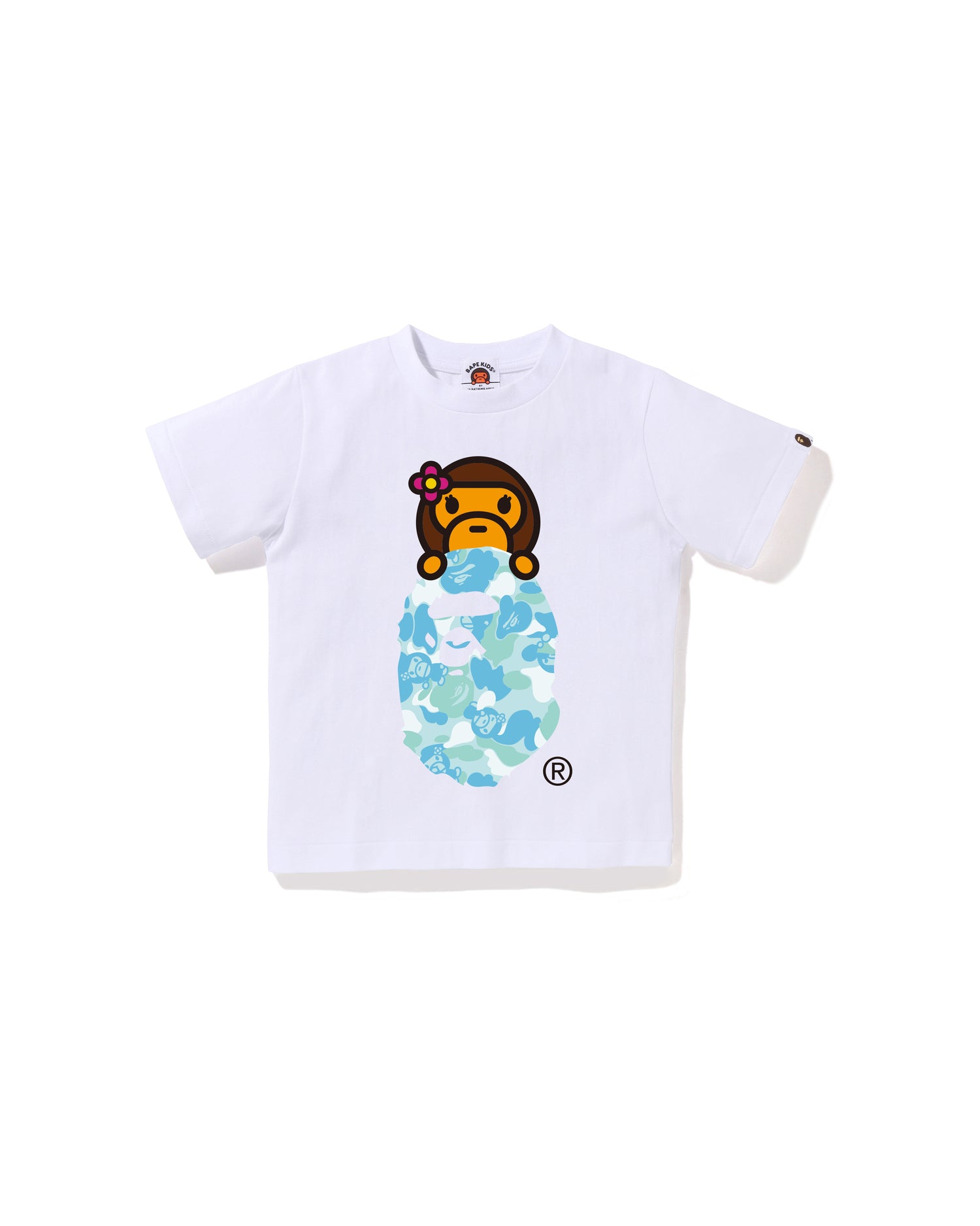 A BATHING APE® Kids Abc Lisa Camo Lisa on Ape Head Tee | Bape
