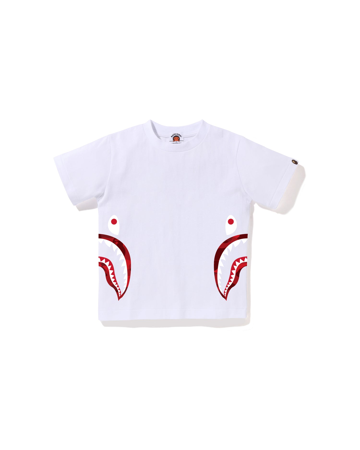 A BATHING APE® Kids Color Camo Side Shark Tee | Bape official