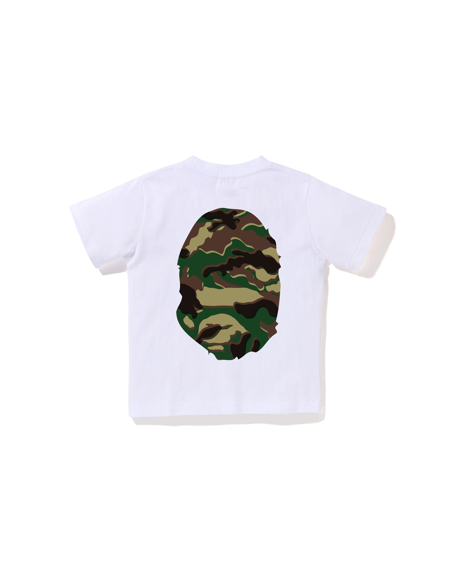 A BATHING APE® Kids Glitch Woodland Camo Big Ape Head Tee | Bape