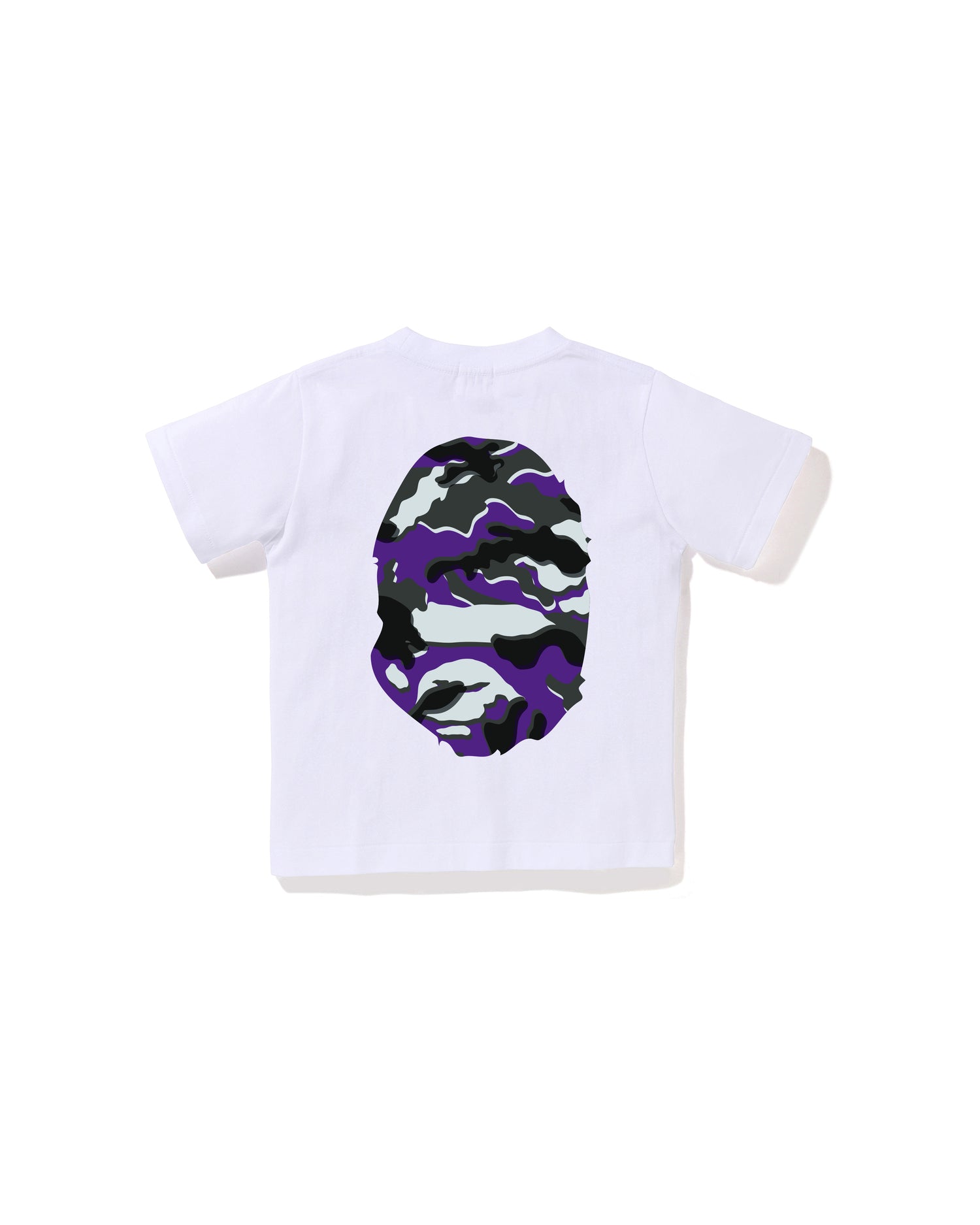 A BATHING APE® Kids Glitch Woodland Camo Big Ape Head Tee | Bape