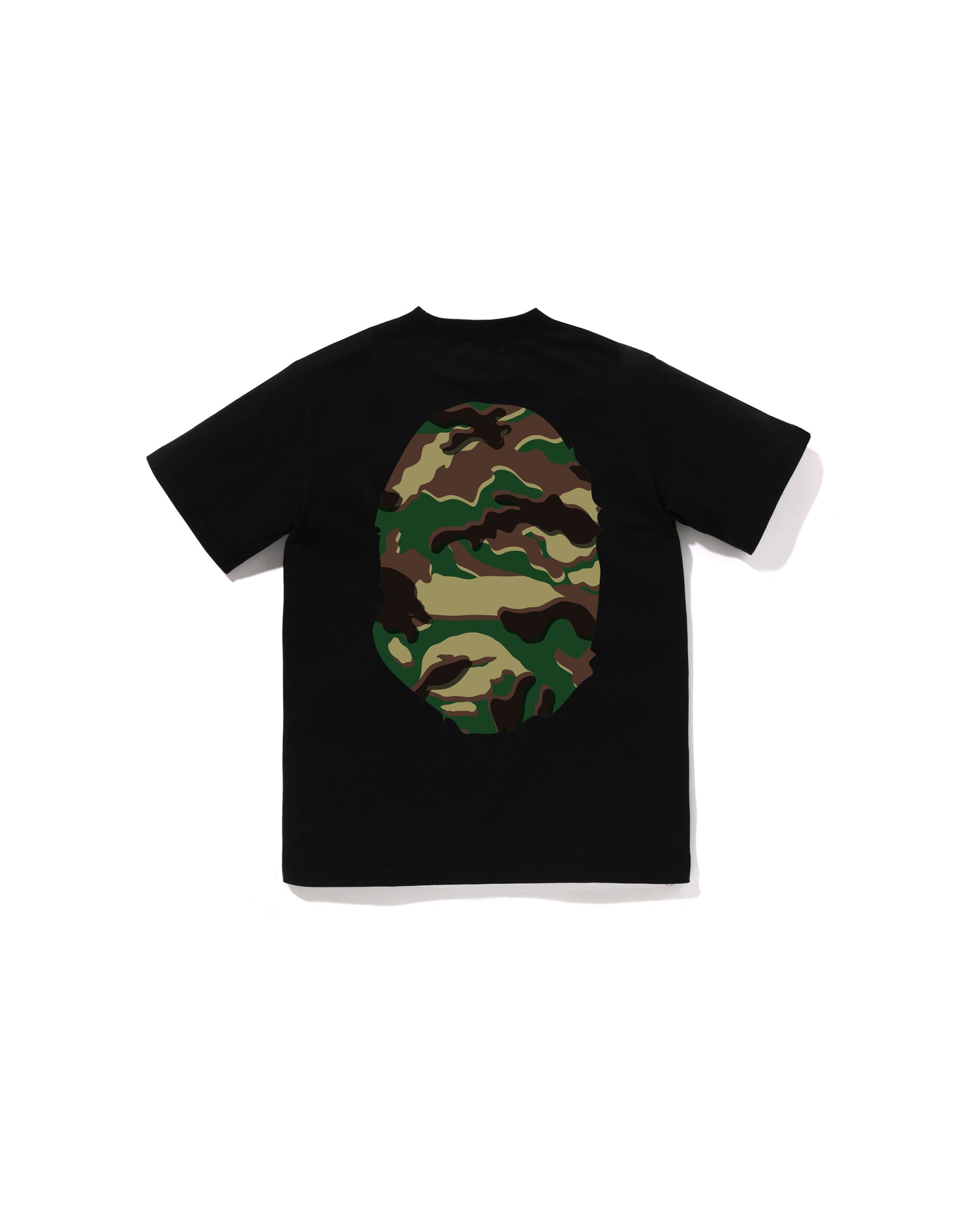 A BATHING APE® Kids Glitch Woodland Camo Big Ape Head Tee Jr