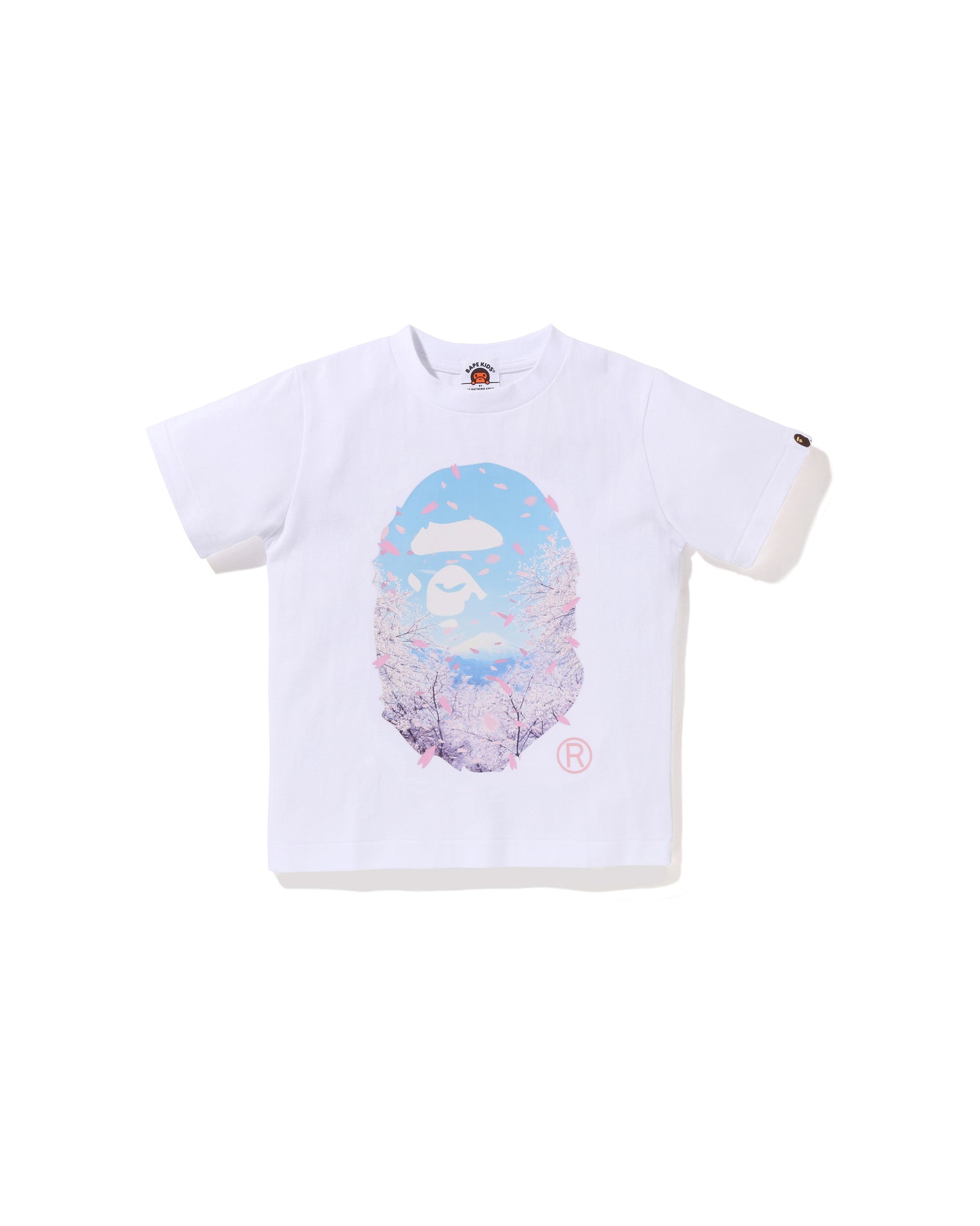 A BATHING APE® Kids Sakura Photo Ape Head Tee | Bape official