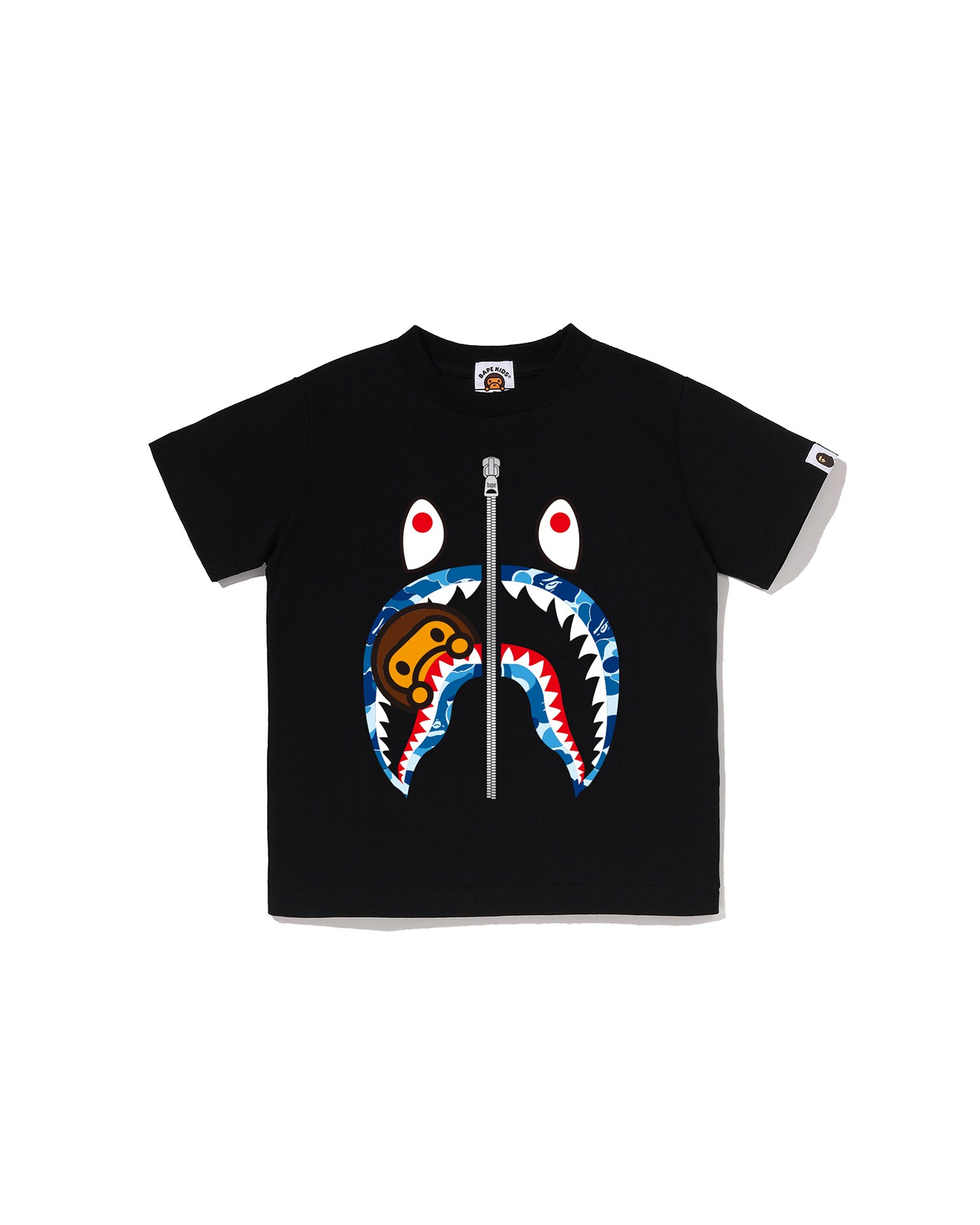 A BATHING APE® Kids Abc Camo Milo Shark Tee | Bape official