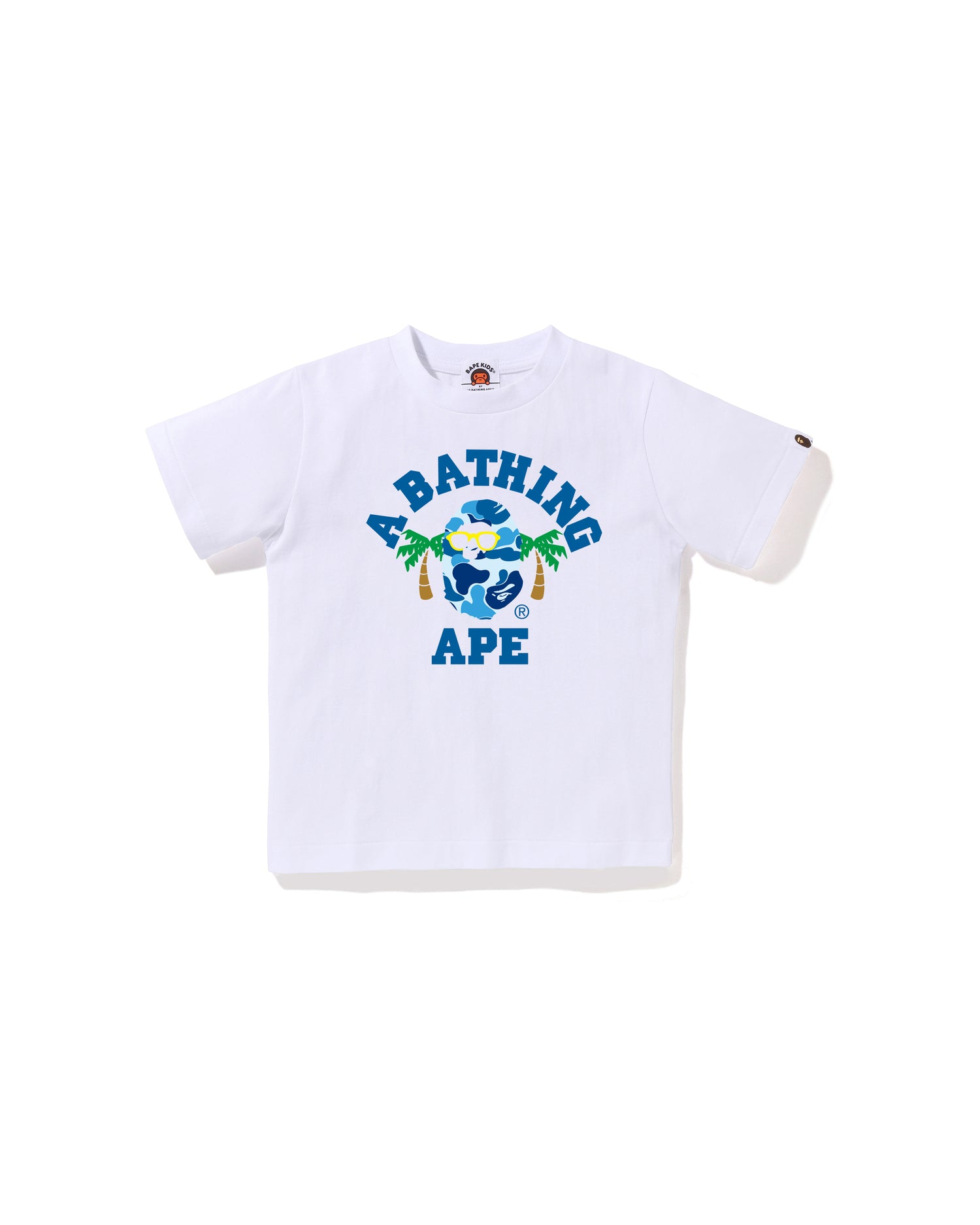 BAPE KIDS 迷彩柄 長袖カットソー 110 A BATHING APE® Kids Abc Camo College Summer Tee | Bape official