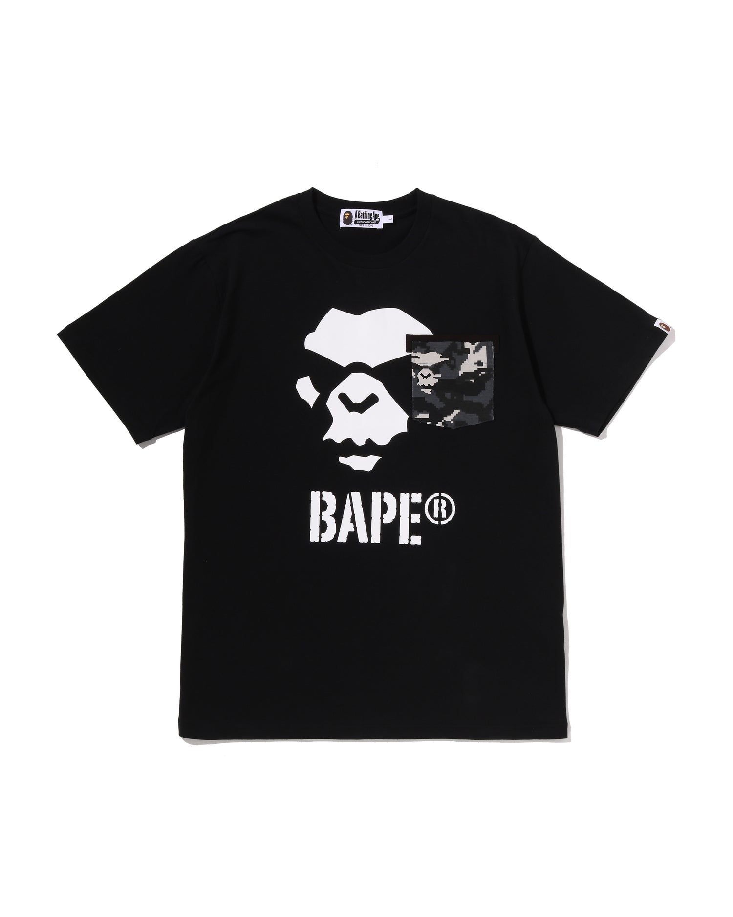 A BATHING APE カモフラ Tシャツ XS A BATHING APE® Multi Pixel Camo Mad Ape Face Pocket Tee | Bape