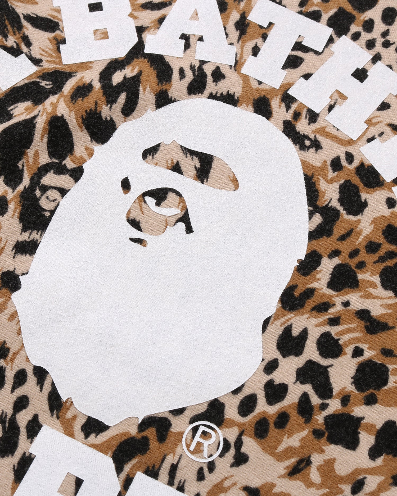 A BATHING APE® Wild Leopard Pattern College Relaxed Fit Tee | Bape