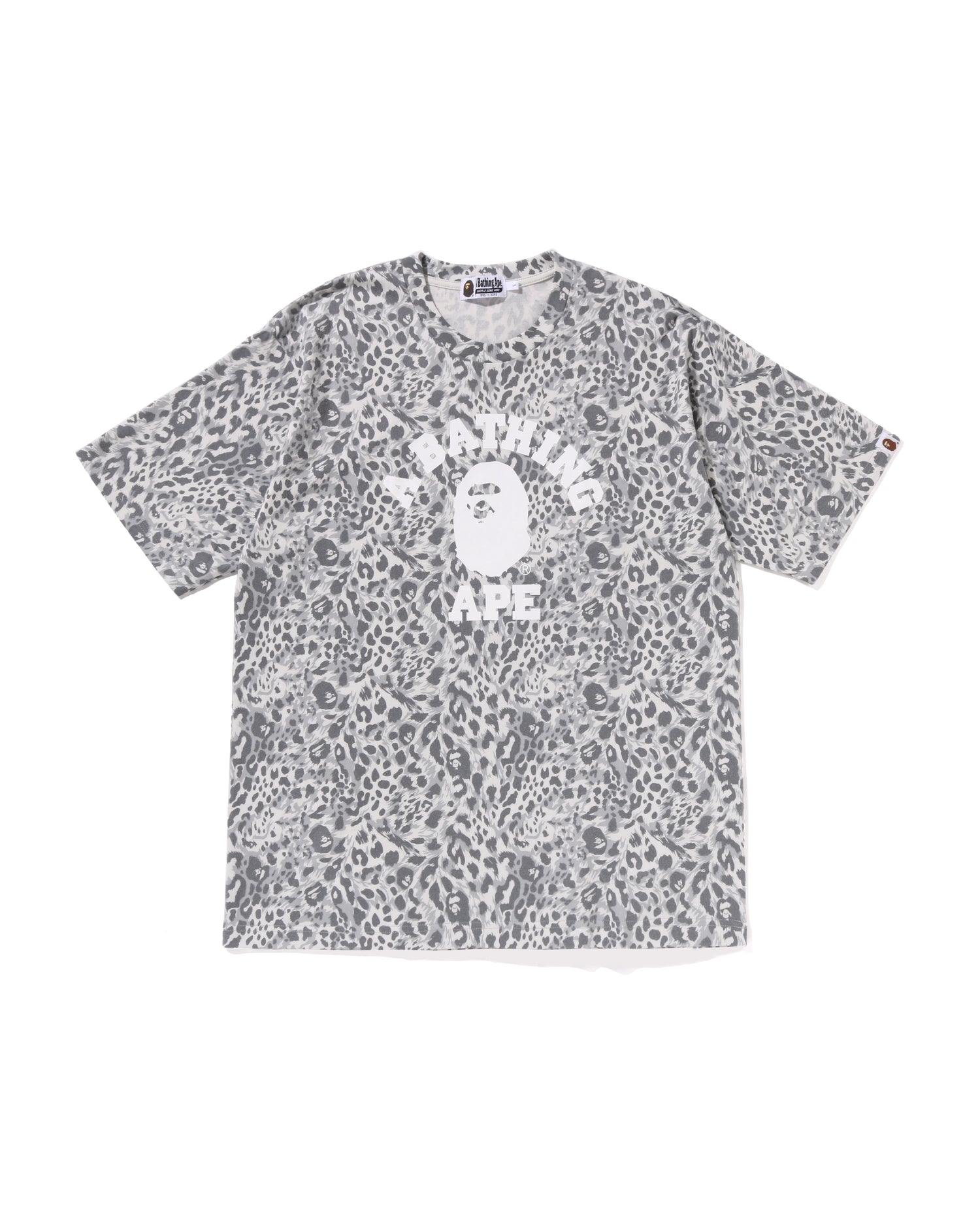 A BATHING APE® Wild Leopard Pattern College Relaxed Fit Tee | Bape