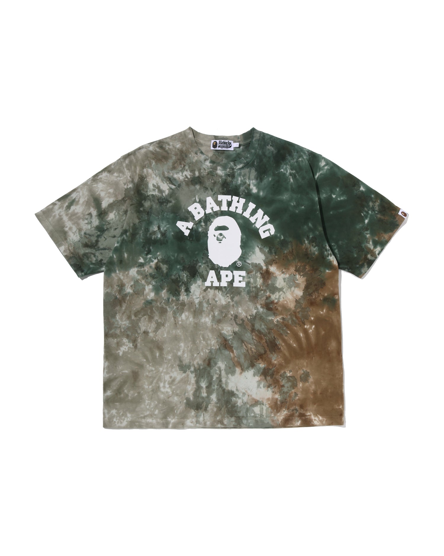 A BATHING APE® Tie Dye College Relaxed Fit Tee | Bape official
