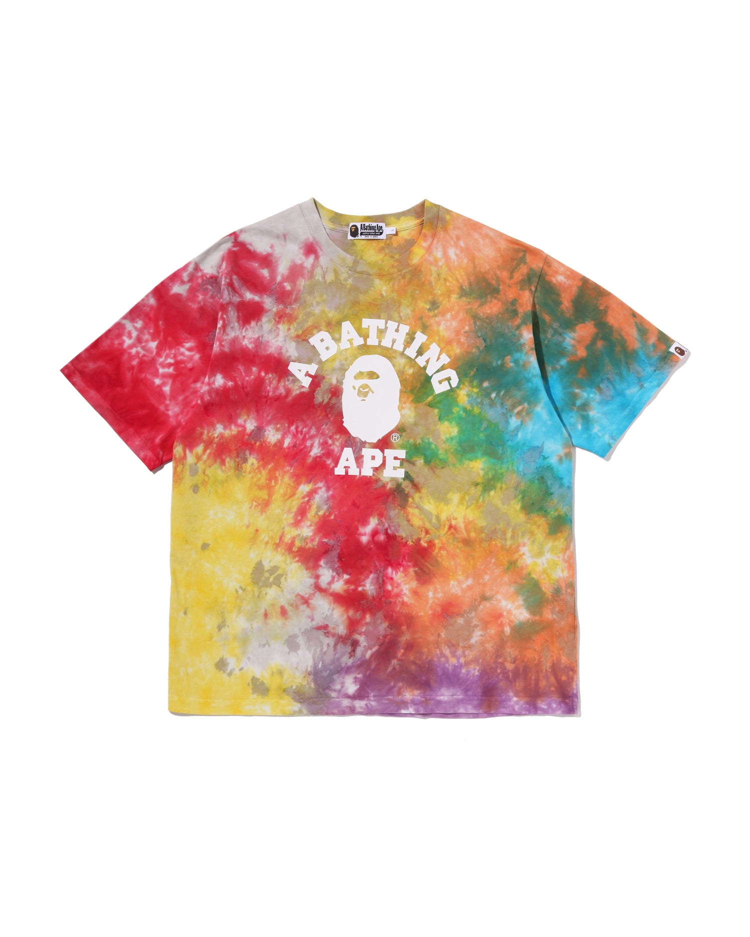A BATHING APE® Tie Dye College Relaxed Fit Tee | Bape official