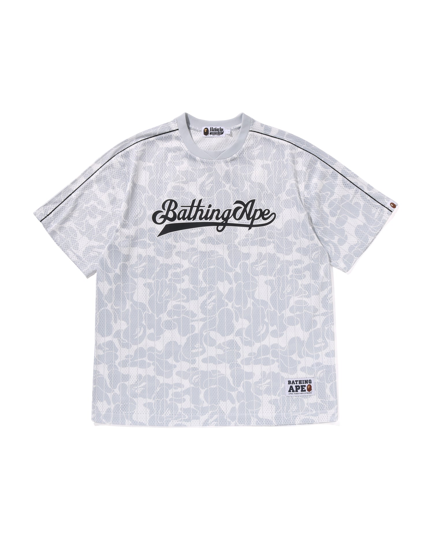 A BATHING APE® Camo Stripe Baseball Logo Relaxed Fit Tee