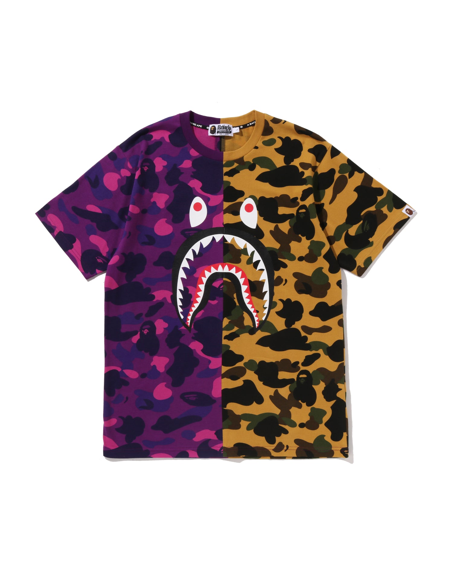 A BATHING APE® Split Camo Shark Tee | Bape official website – INT
